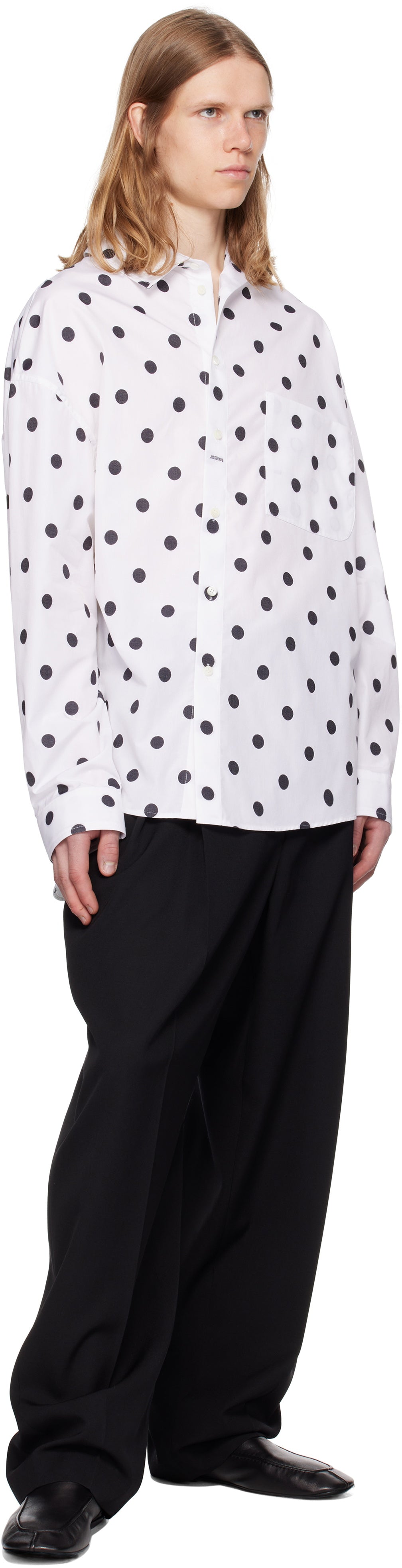 JACQUEMUS White & Black La Croisière 'The Cuadro' Shirt