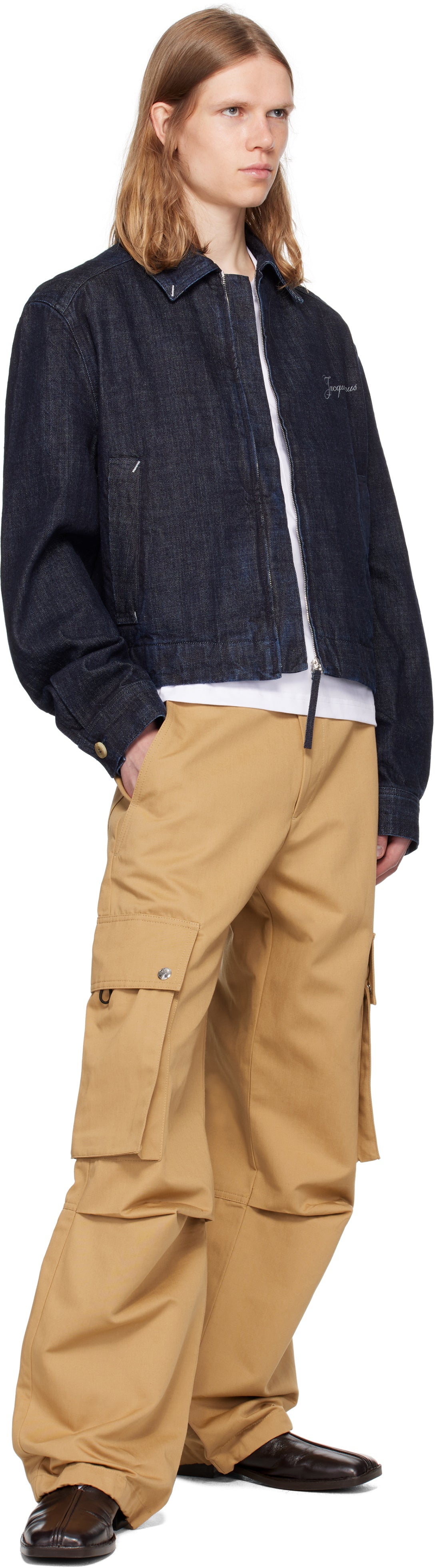 JACQUEMUS Navy La Croisière 'The Canevas de-Nîmes' Denim Jacket