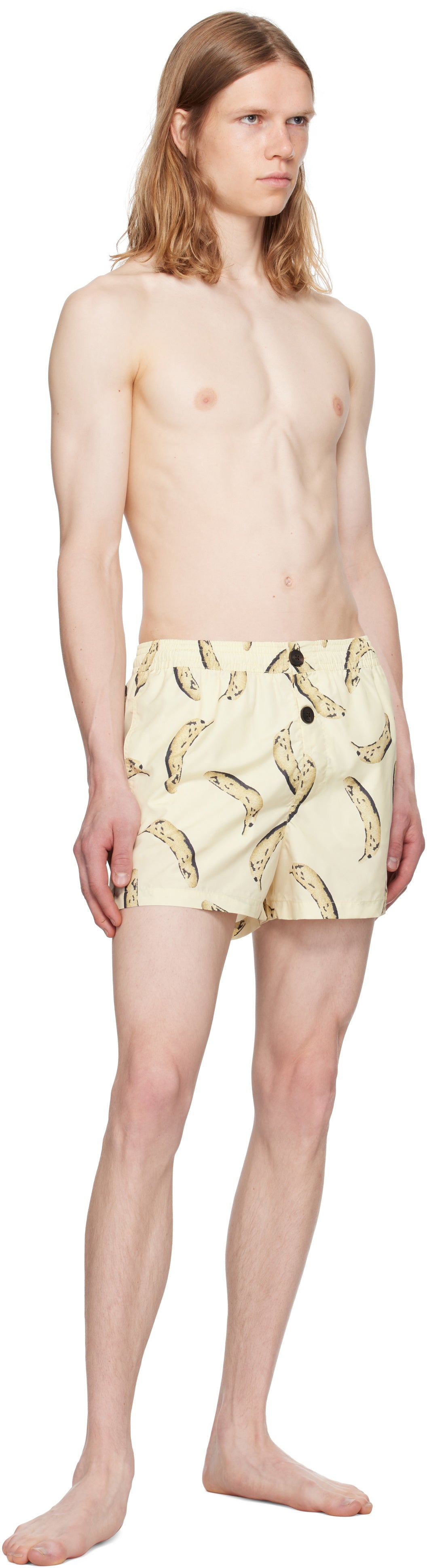 JACQUEMUS Yellow La Croisière 'The Puntini' Swim Shorts