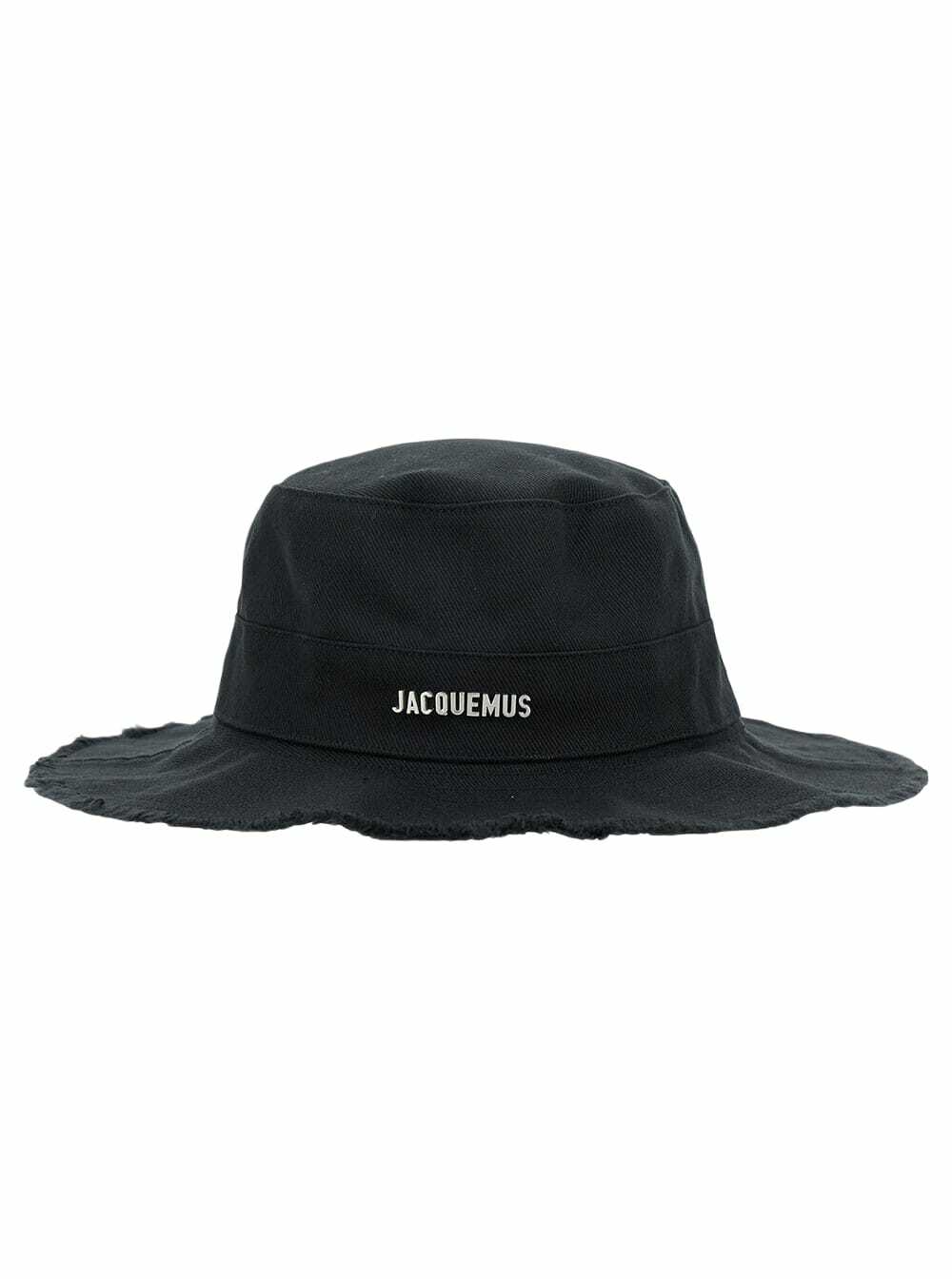 Jacquemus le Bob Artichaut Black Hat With Metal Logo In Canvas Man