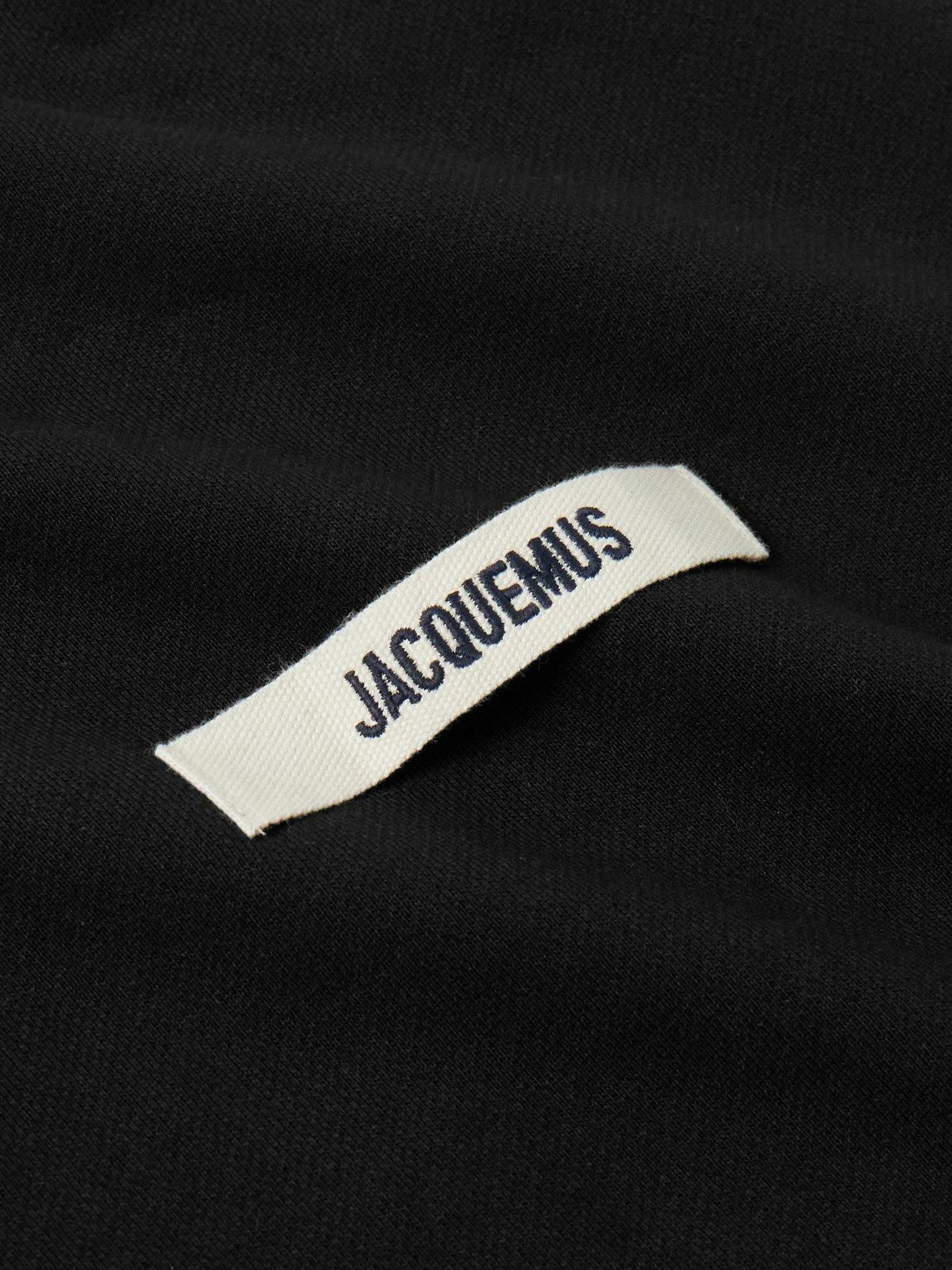 Jacquemus - Logo-Embroidered Cotton-Jersey Hoodie - Black