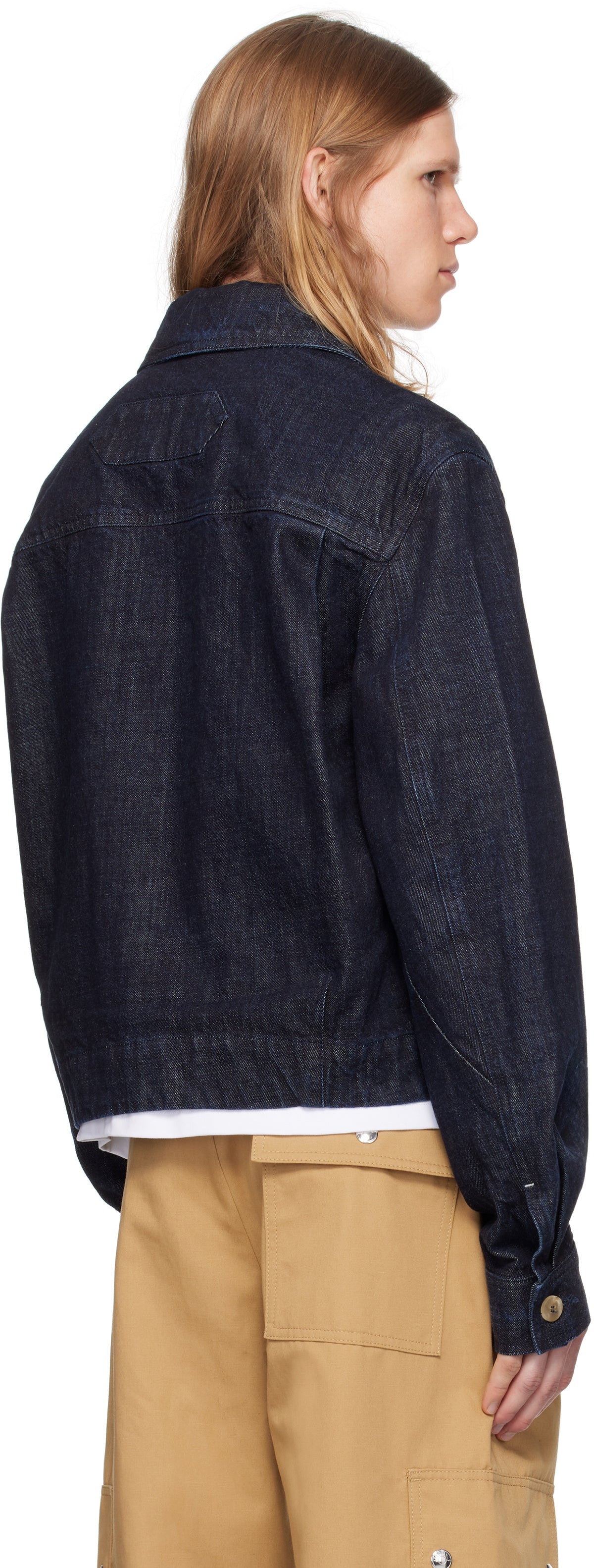 JACQUEMUS Navy La Croisière 'The Canevas de-Nîmes' Denim Jacket
