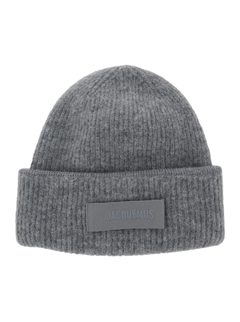 Jacquemus Grey le Bonnet Gros Grain With Logo Patch On The Brim In Cashmere And Wool Man