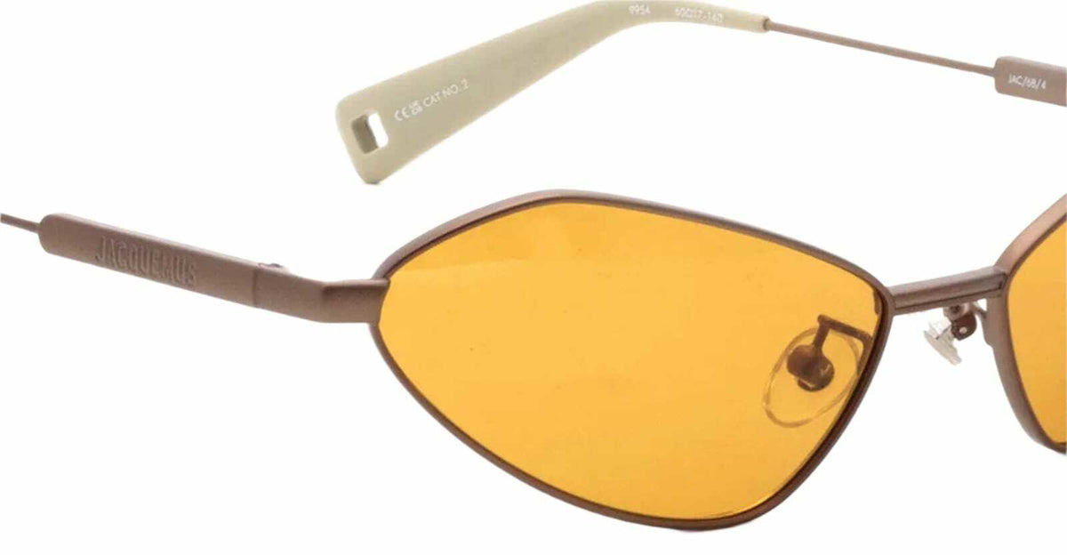 Jacquemus Bambino Metal - Matt Putty / Amber Lens Sunglasses