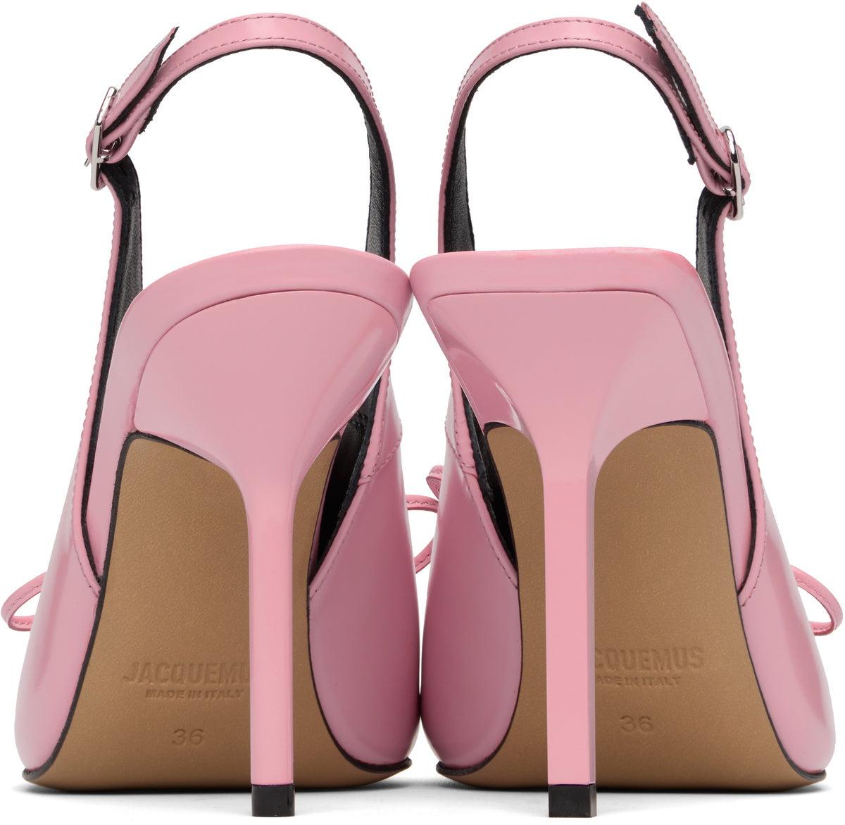 JACQUEMUS Pink 'The high Cubisto slingbacks' Heels