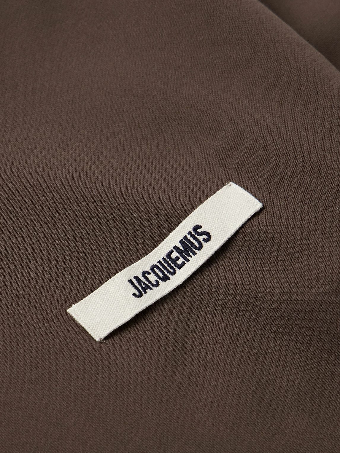 Jacquemus - Logo-Appliquéd Cotton-Jersey Hoodie - Brown