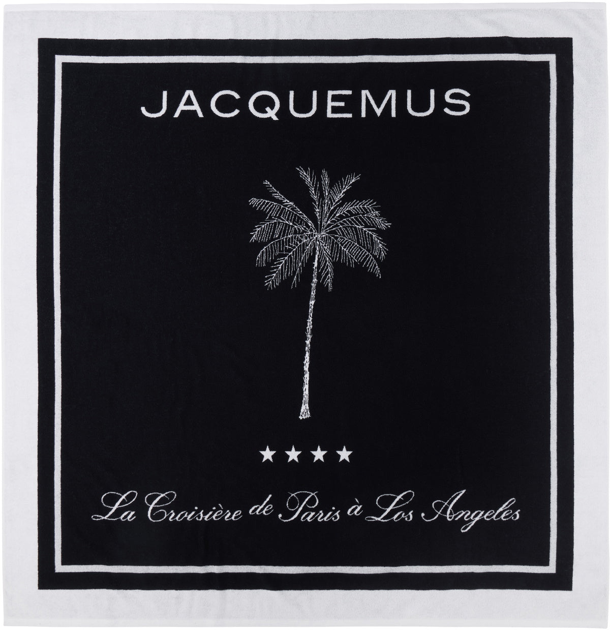 JACQUEMUS Navy & White La Croisière 'The Croisière' Beach Towel