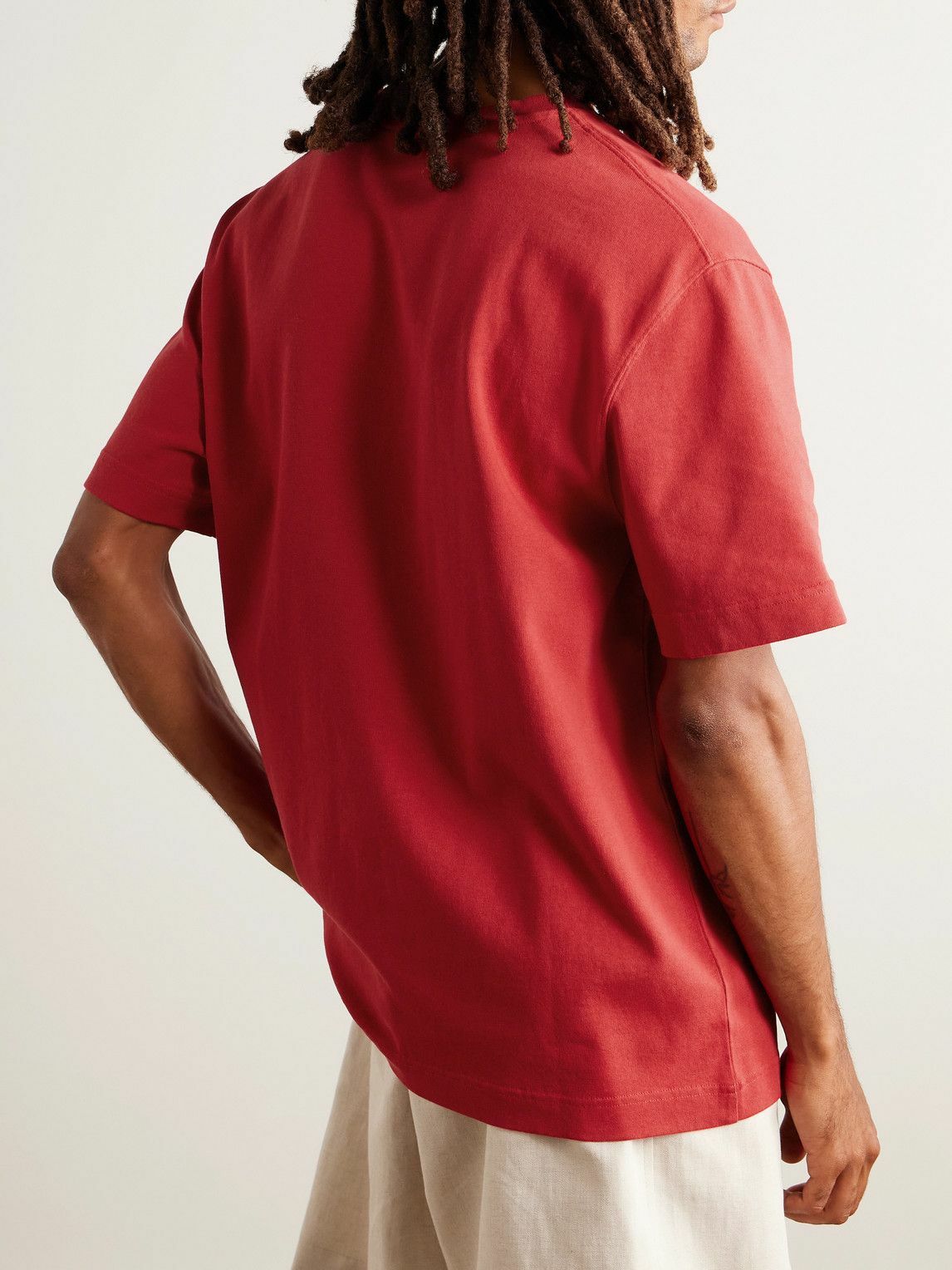 Jacquemus - Logo-Appliquéd Cotton-Jersey T-Shirt - Red