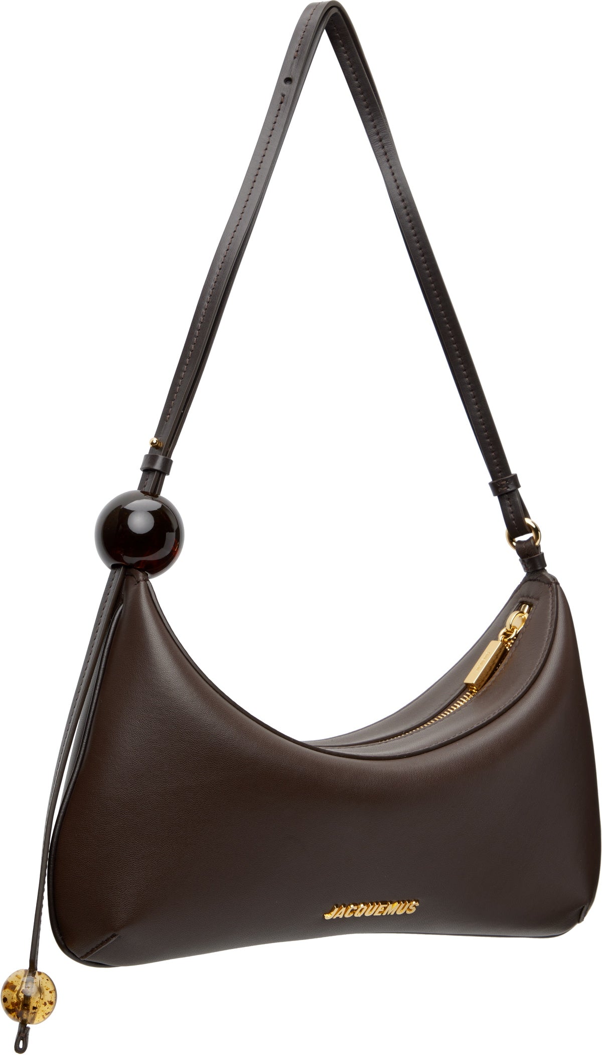 JACQUEMUS Brown La Croisière 'The large Bisou Perle' Bag