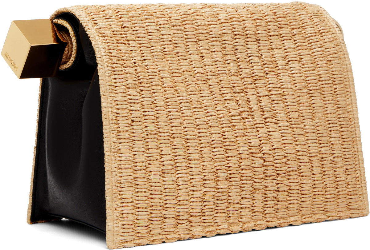 JACQUEMUS Beige & Black La Croisière 'The Rond Carré' Pouch