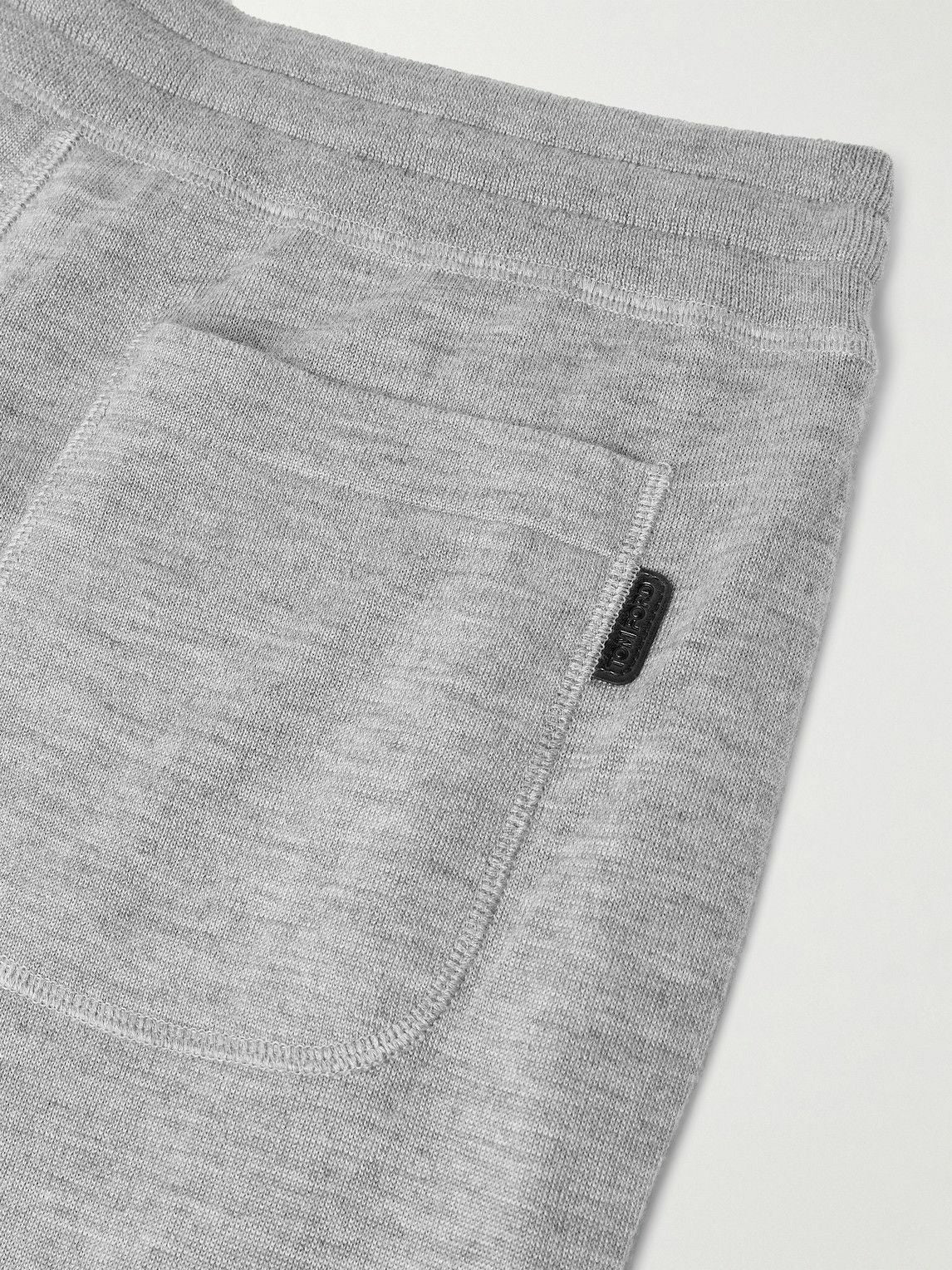 TOM FORD - Tapered Cashmere and Silk-Blend Sweatpants - Gray