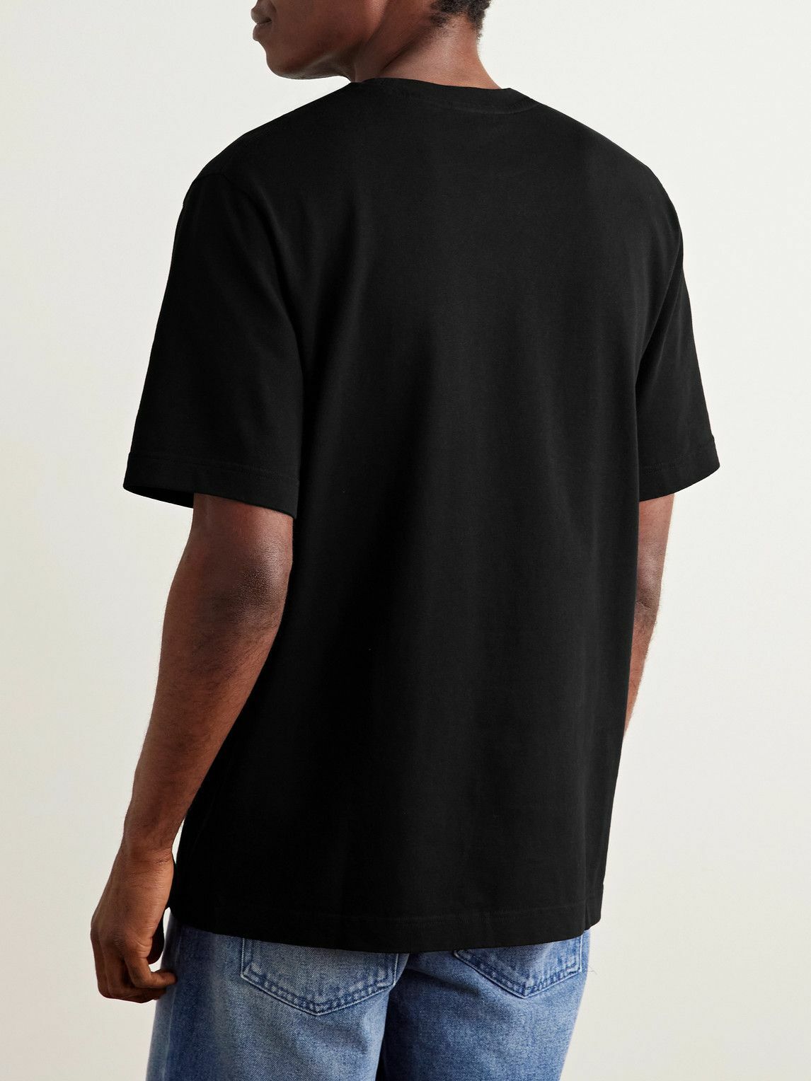 Jacquemus - Logo-Embroidered Cotton-Jersey T-Shirt - Black