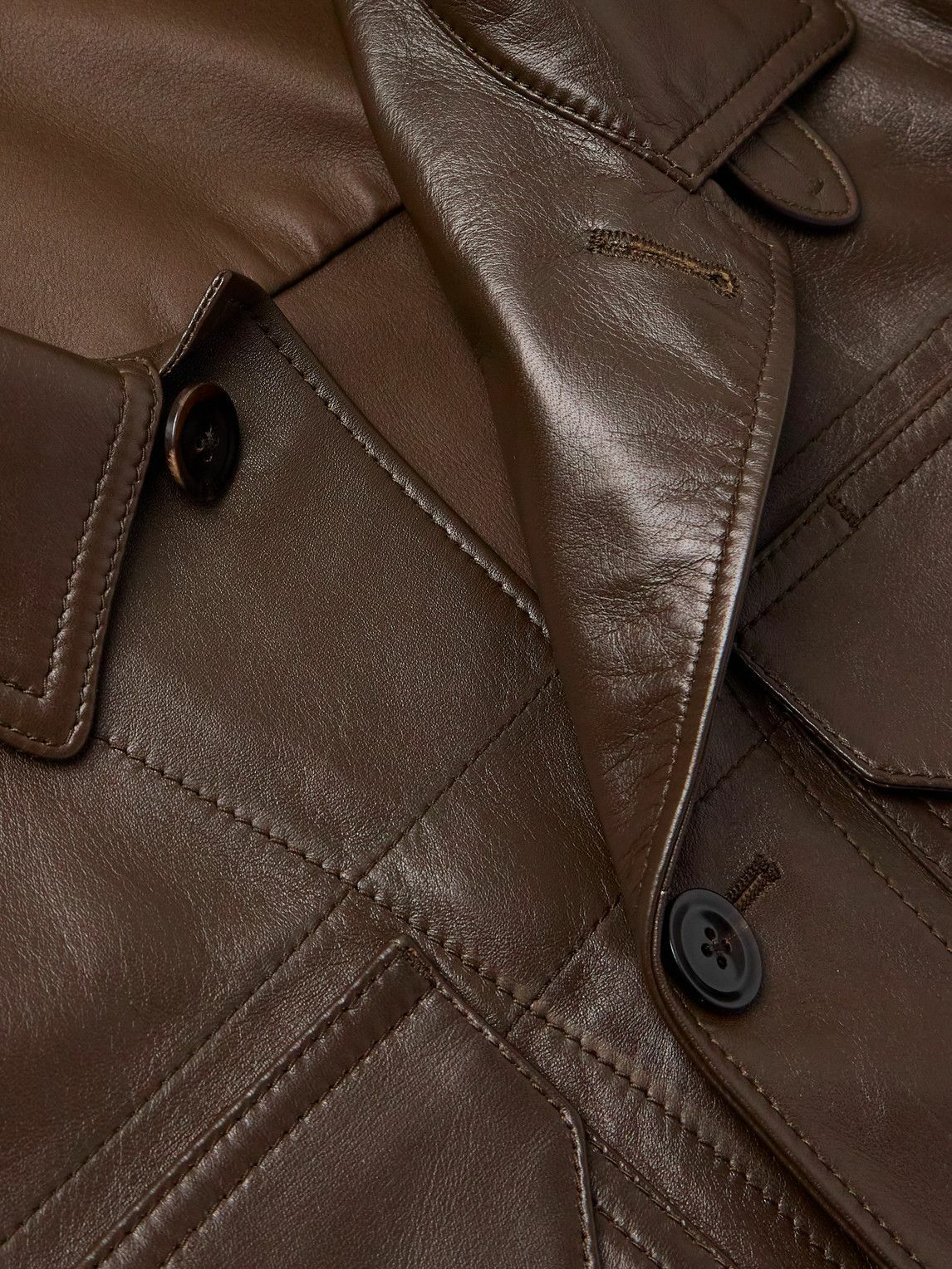 TOM FORD - Leather Jacket - Brown