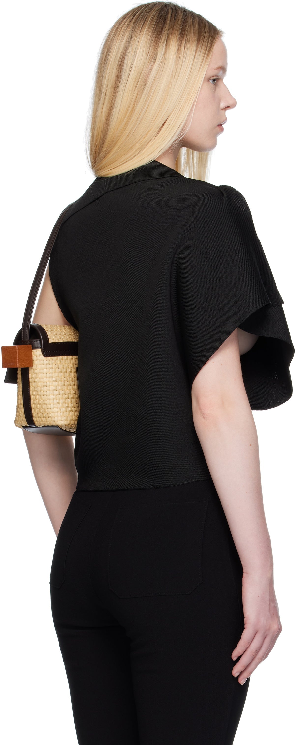 JACQUEMUS Black La Croisière 'The Trapèze knit' Top