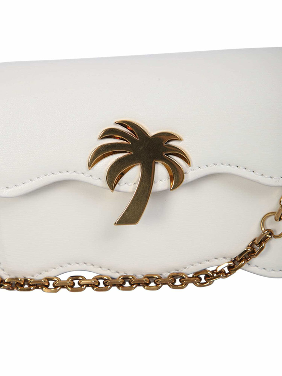 Palm Angels Logo Belt Bag White/gold