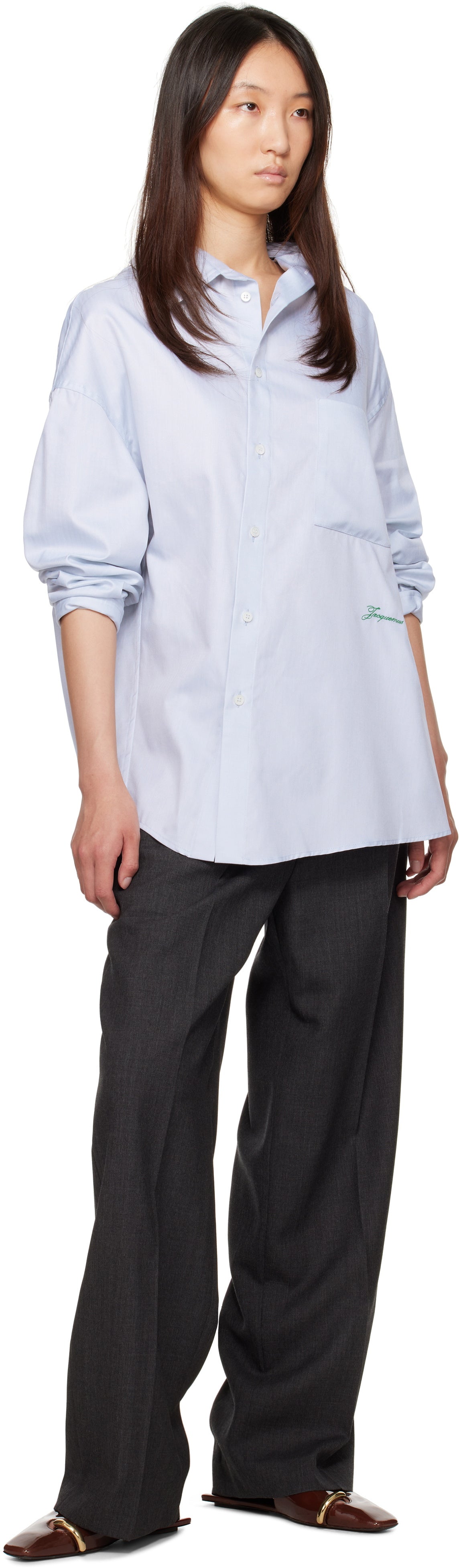 JACQUEMUS Blue La Croisière 'The Cuadro' Shirt
