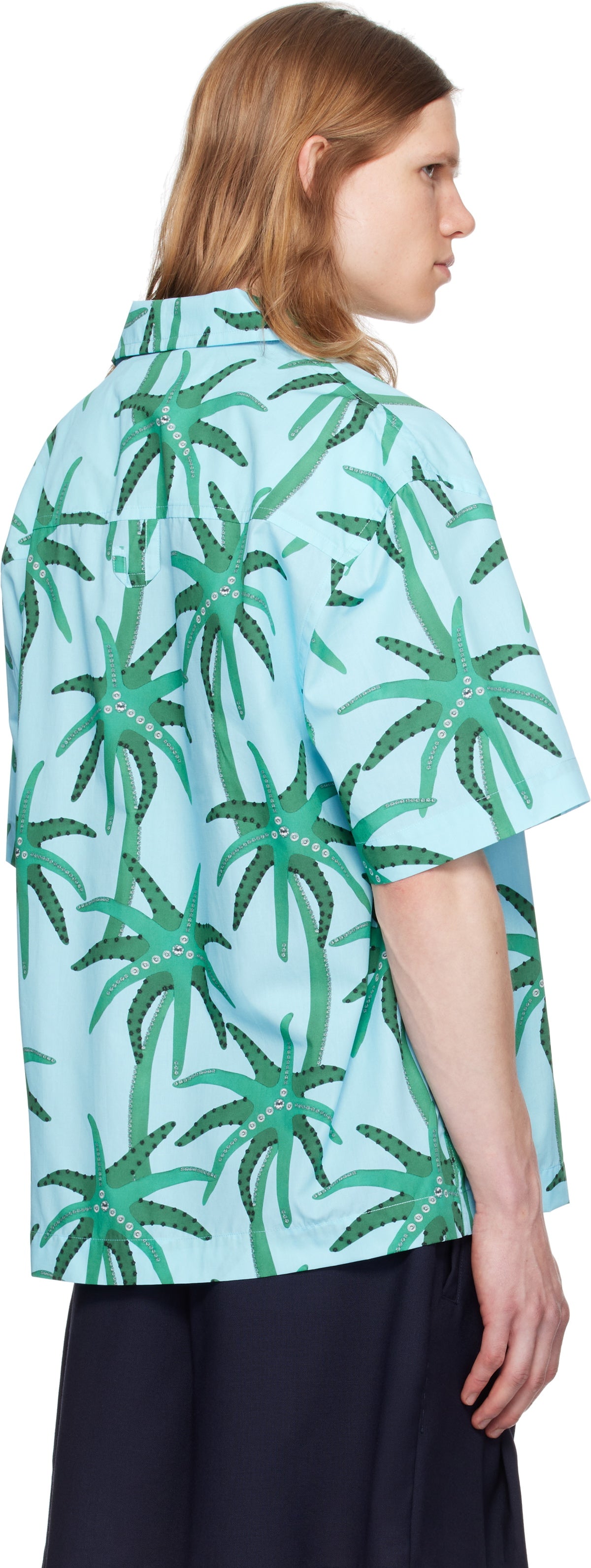 JACQUEMUS Blue & Green La Croisière 'The Jean' Shirt