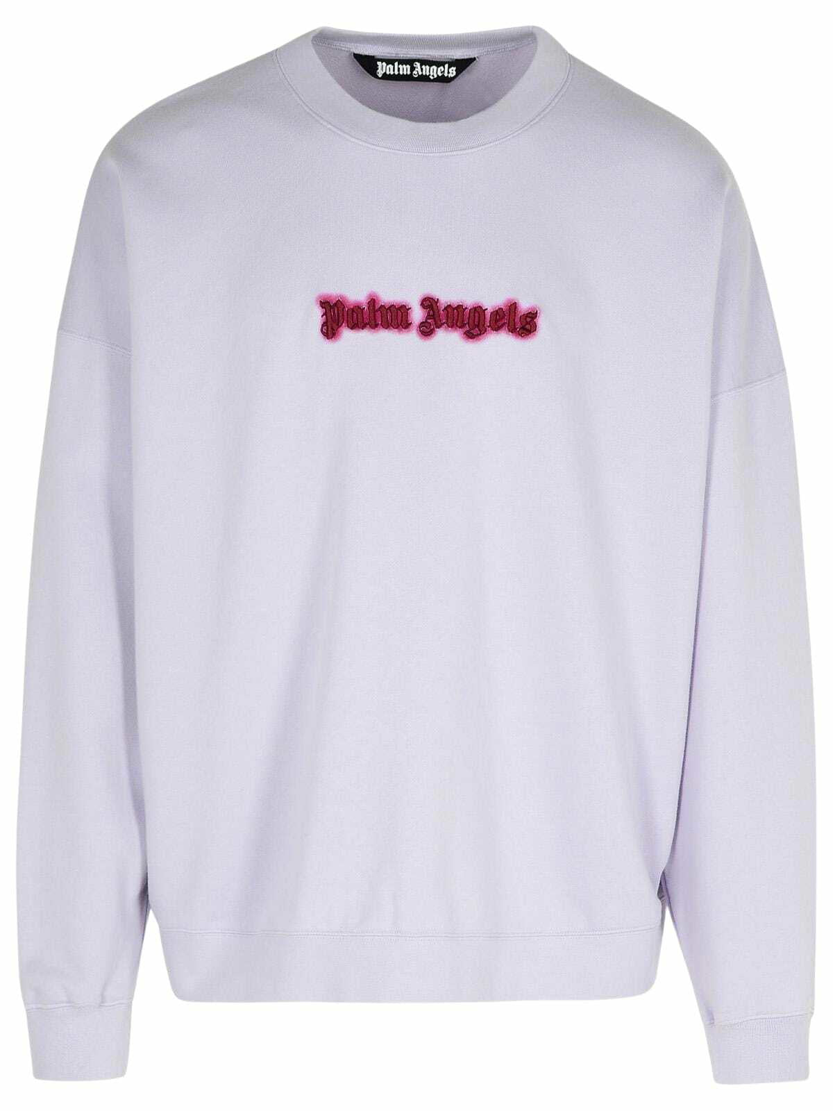 Palm Angels neon Lilac Cotton Sweatshirt