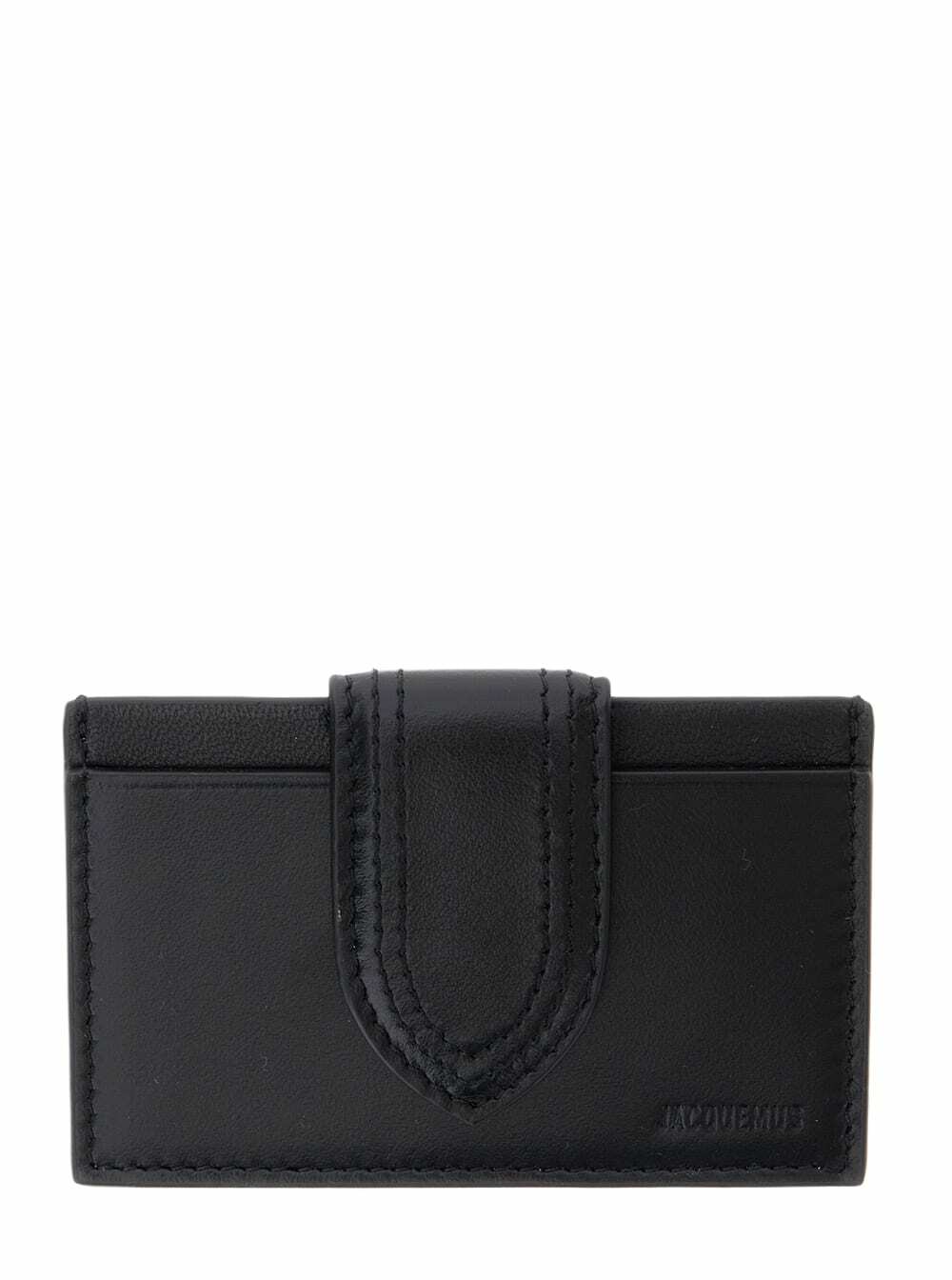 Jacquemus le Porte-cartes Bambino Black Card Holder With Magnetic Closure In Leather Woman