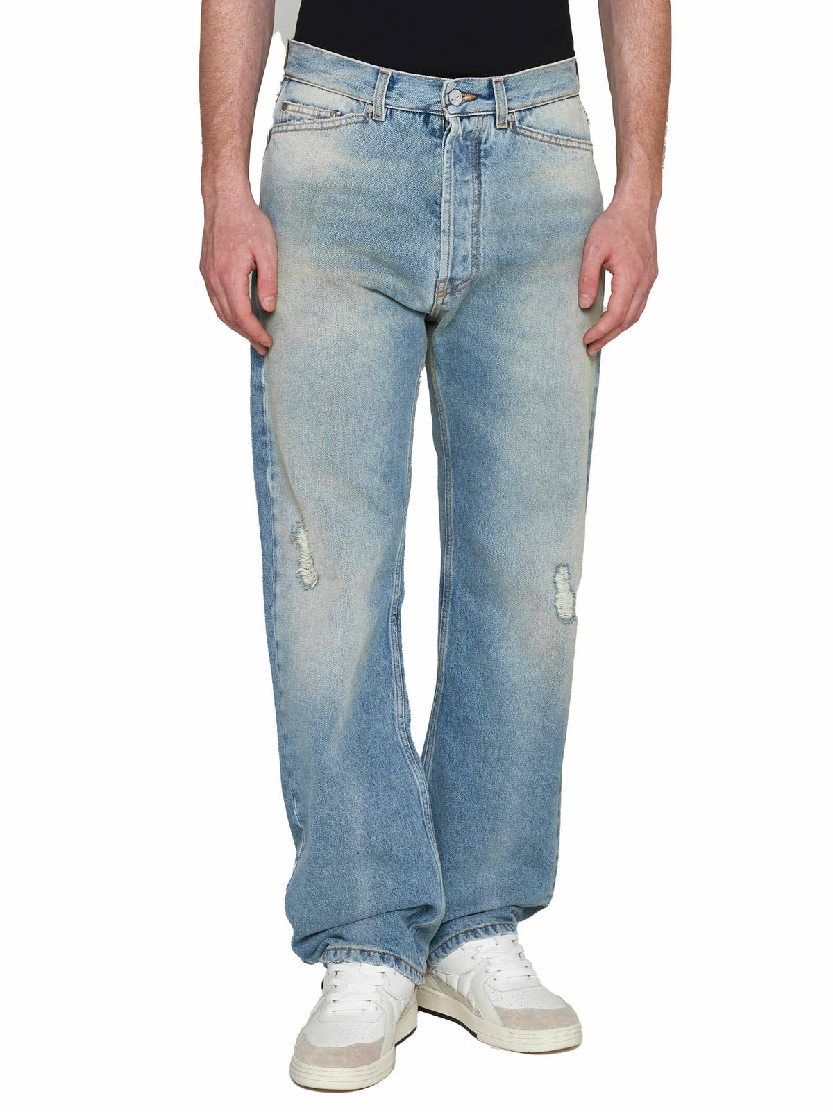 Palm Angels Monogram Loose Denim 5 Pocket Jeans
