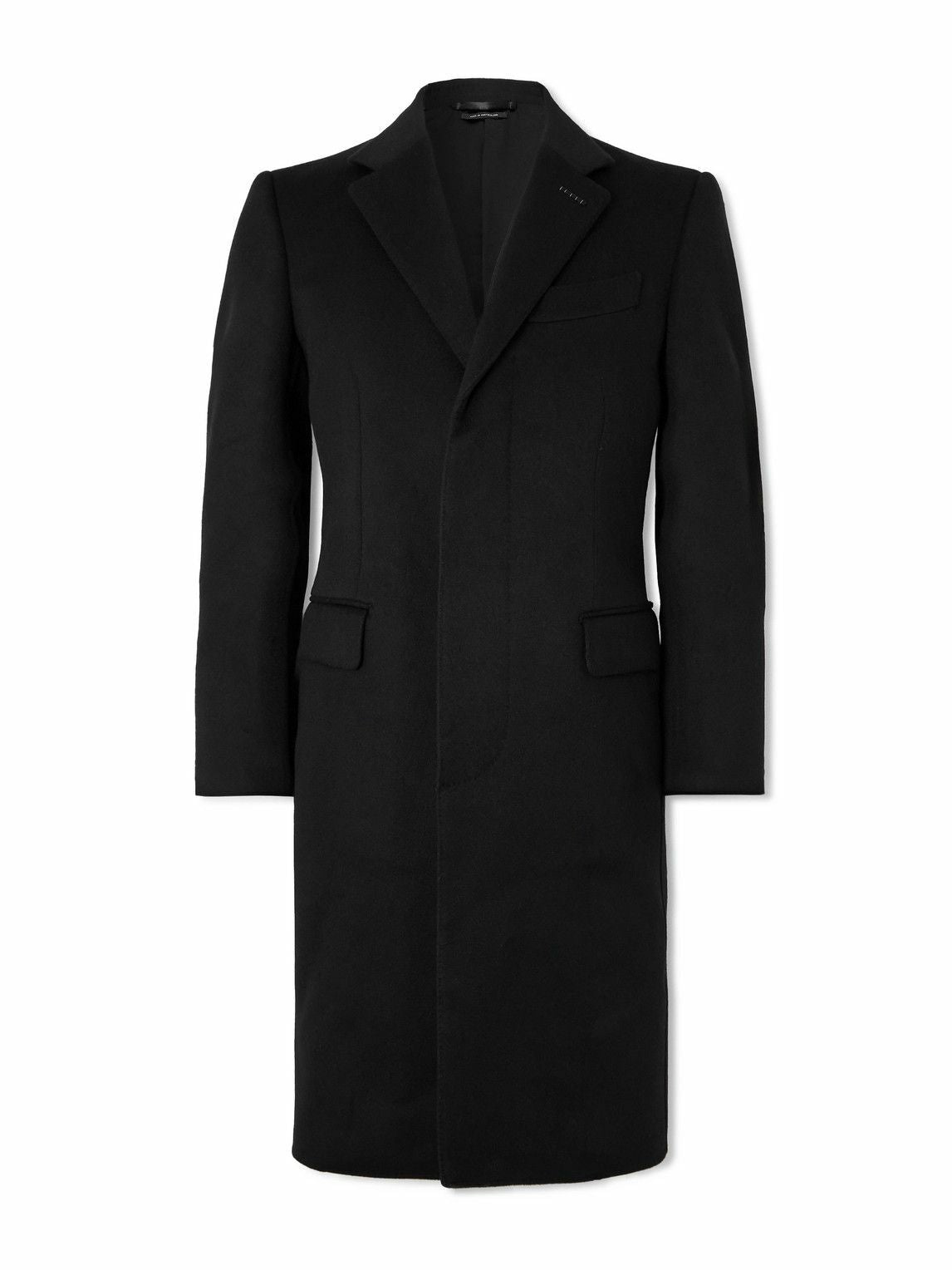 TOM FORD - Wool and Cashmere-Blend Overcoat - Black