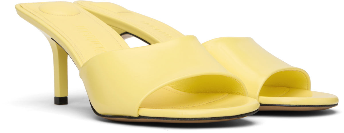 JACQUEMUS Yellow 'The Cubisto' Mules