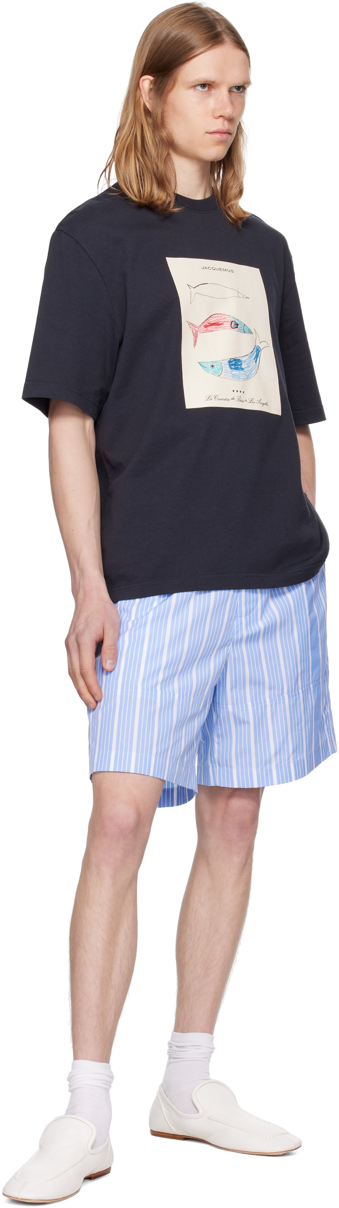 JACQUEMUS Navy La Croisière 'The Marino' T-shirt