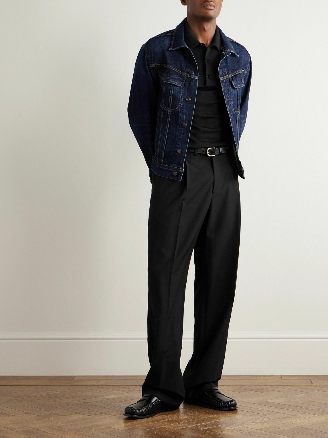 TOM FORD - Cashmere and Silk-Blend Polo Shirt - Black