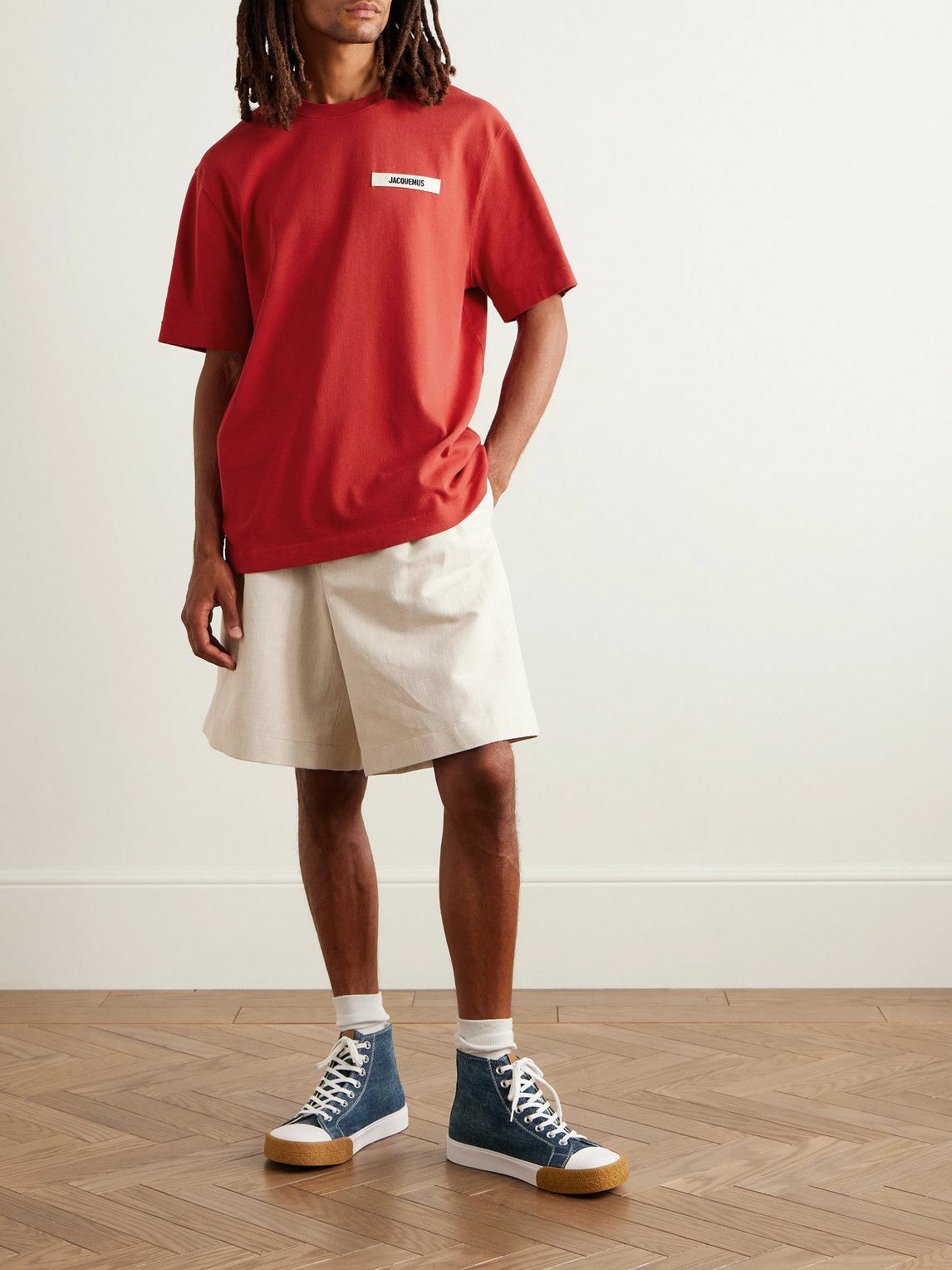 Jacquemus - Logo-Appliquéd Cotton-Jersey T-Shirt - Red