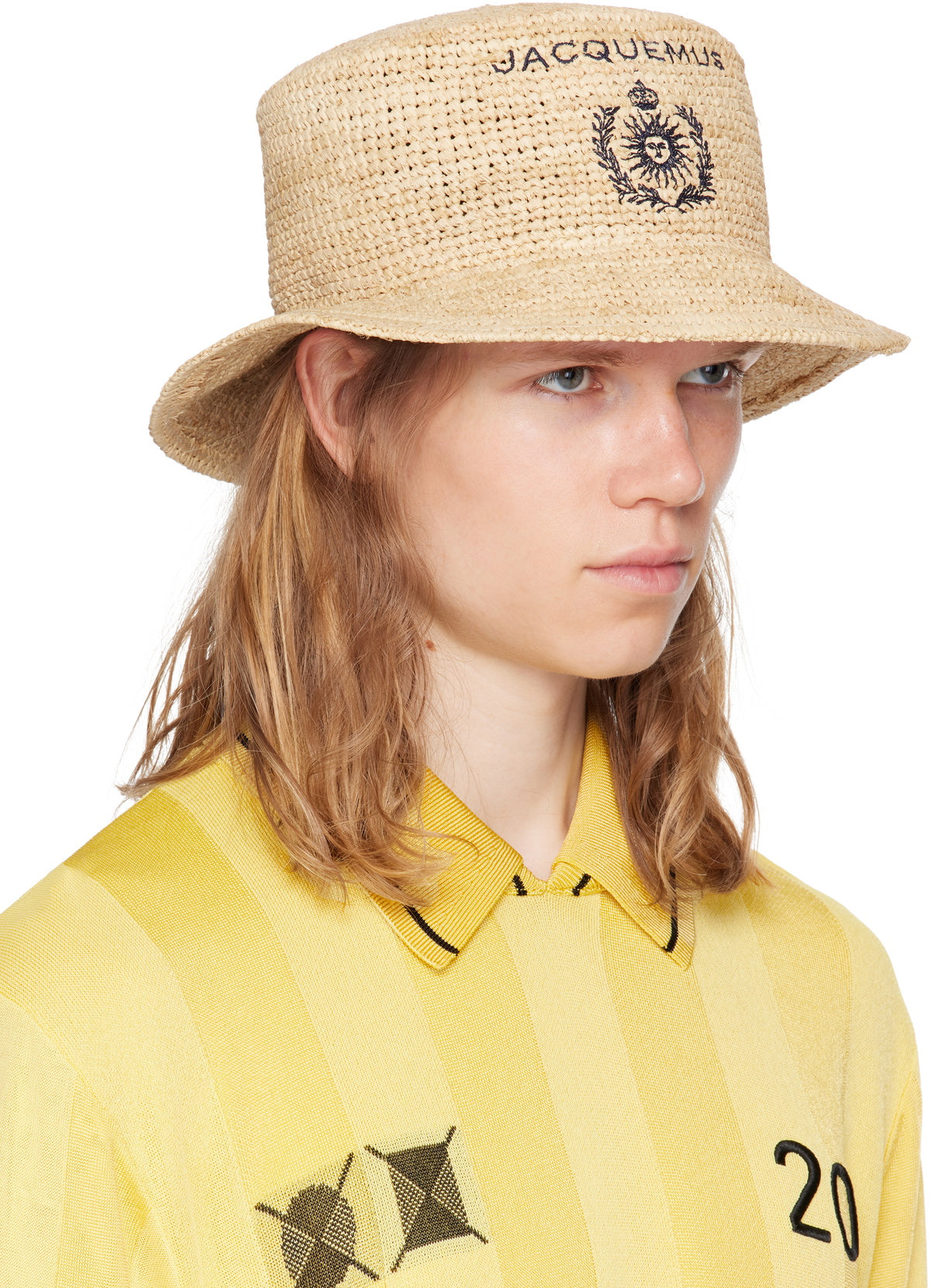 JACQUEMUS Beige 'Le bob Pesco' Bucket Hat