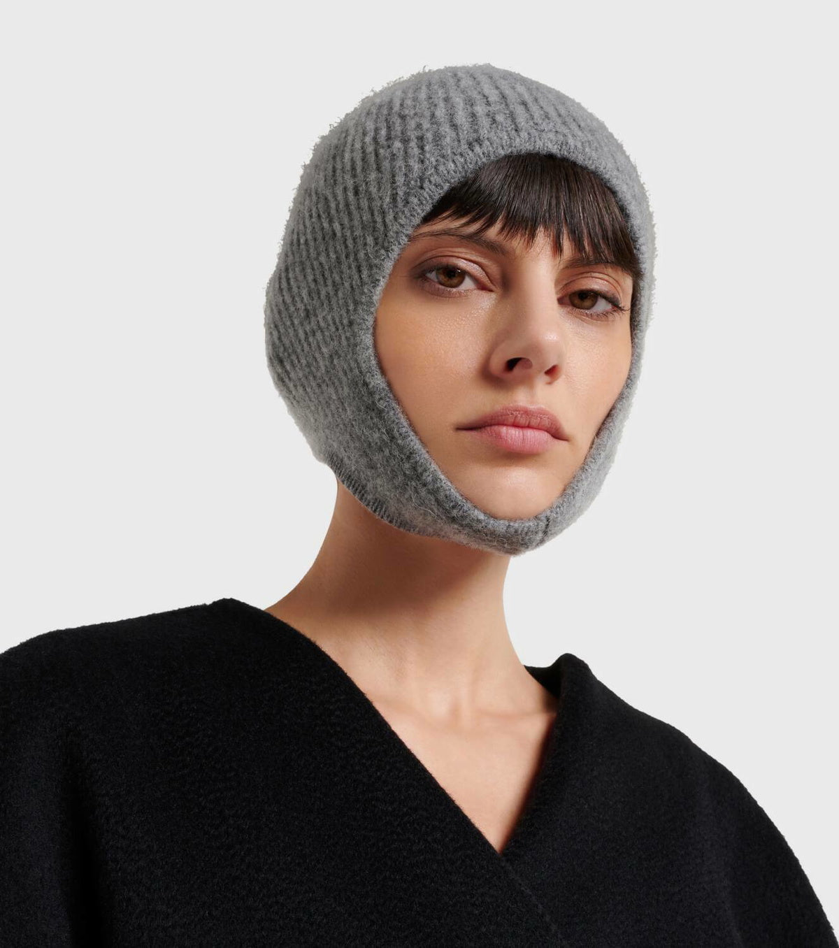 Jacquemus Ribbed-knit alpaca and wool-blend hood