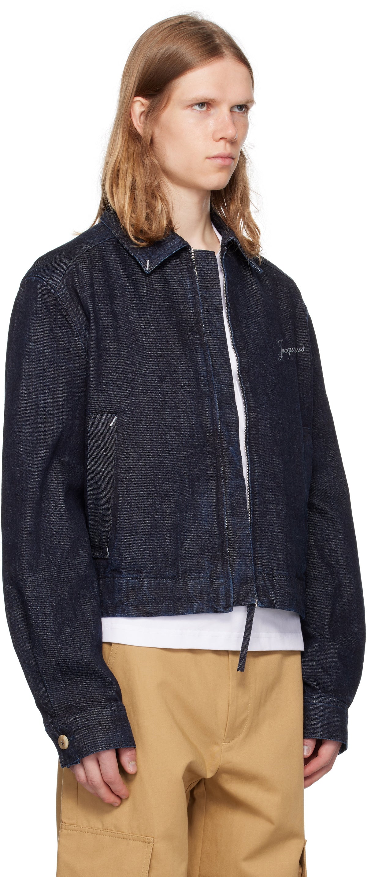 JACQUEMUS Navy La Croisière 'The Canevas de-Nîmes' Denim Jacket