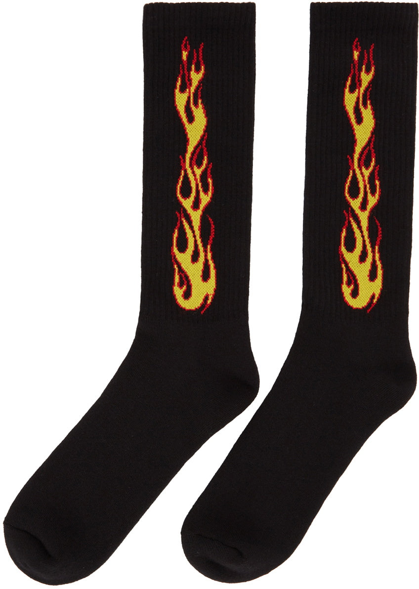 Palm Angels Black Flames Socks