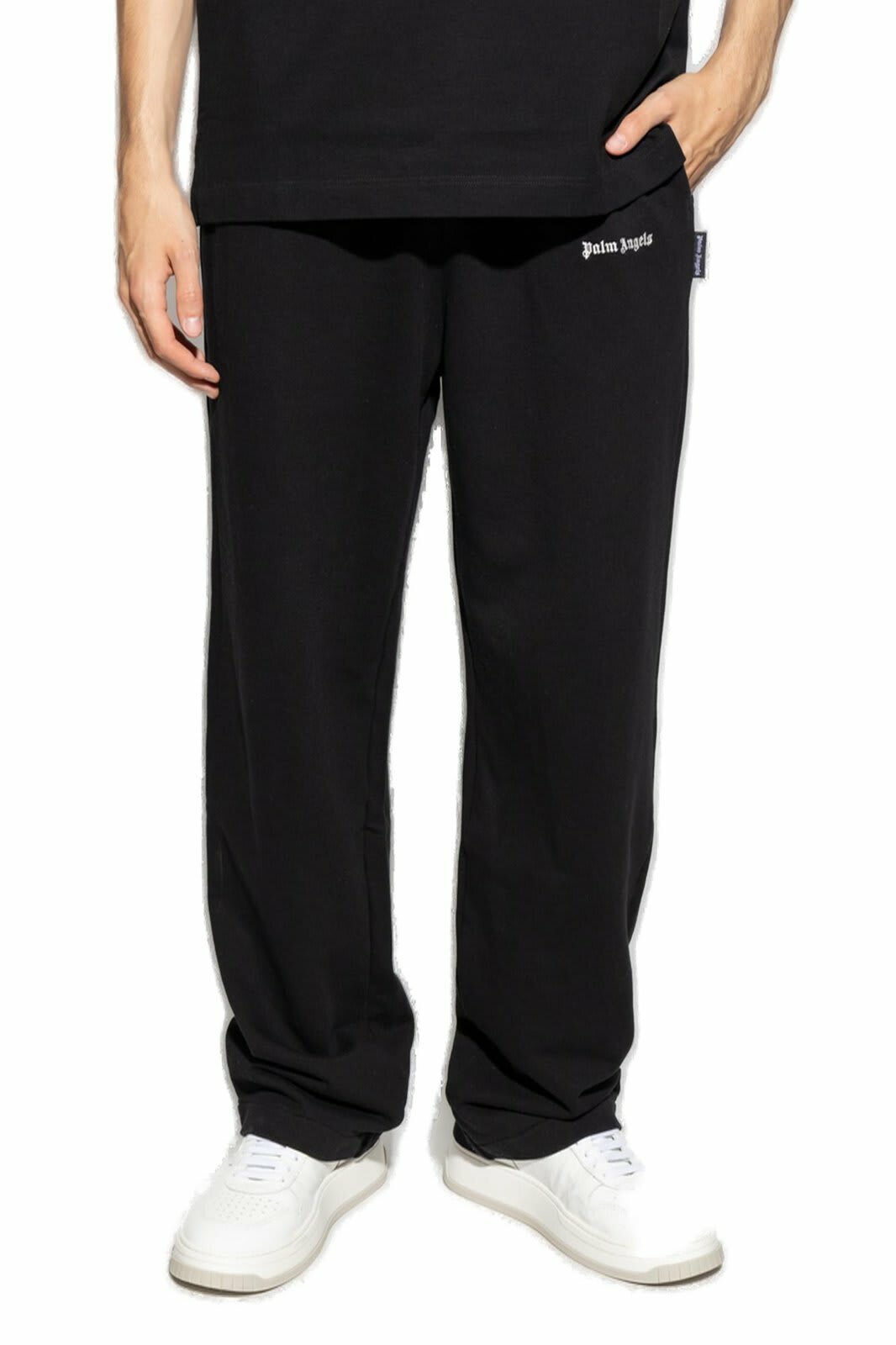 Palm Angels Logo Embroidered Sweat Pants