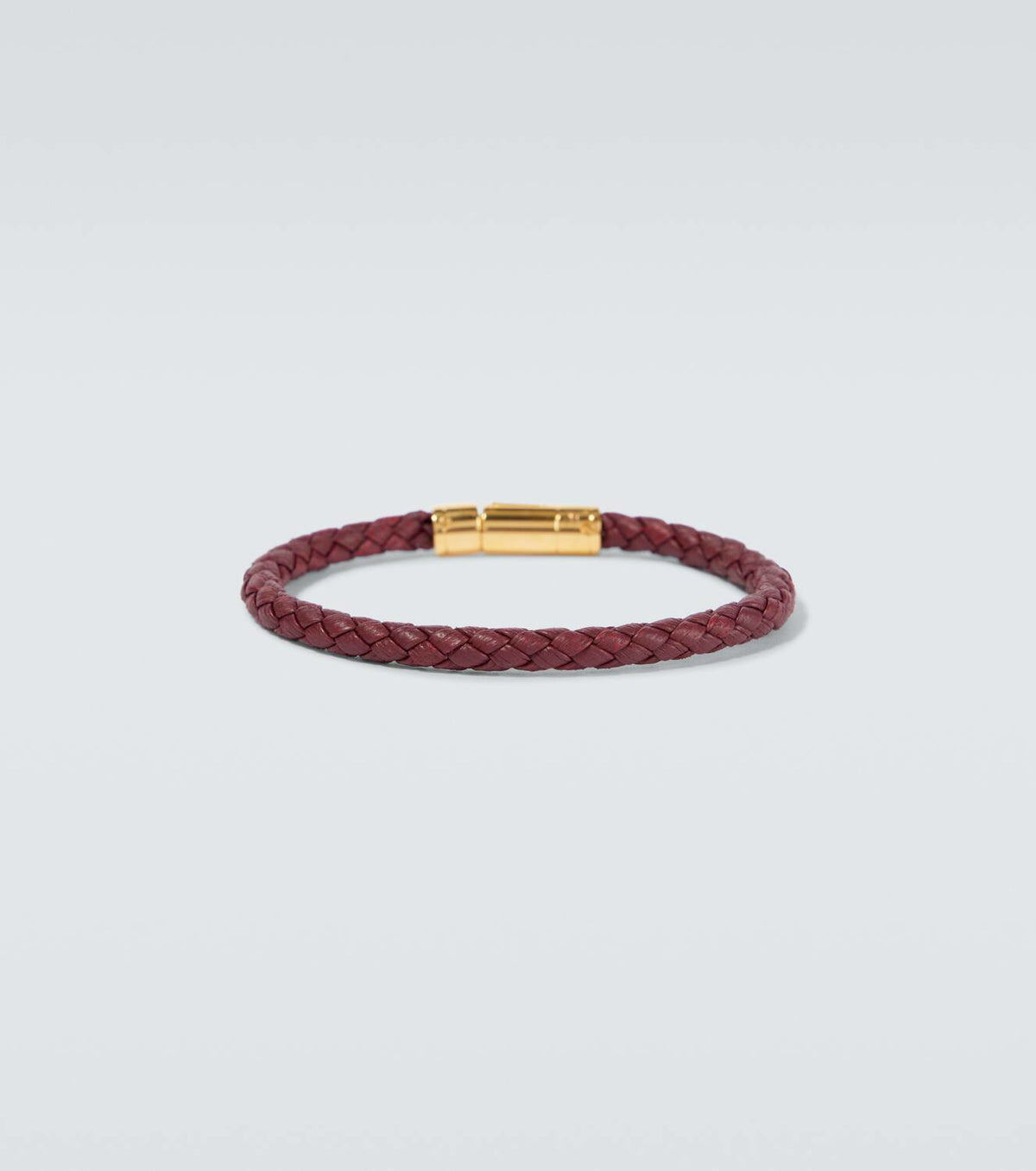 Tom Ford Logo braided leather bracelet