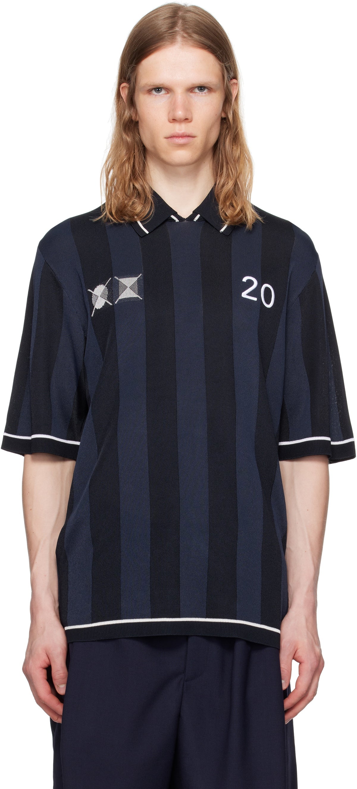 JACQUEMUS Navy La Croisière 'The Liga' Polo