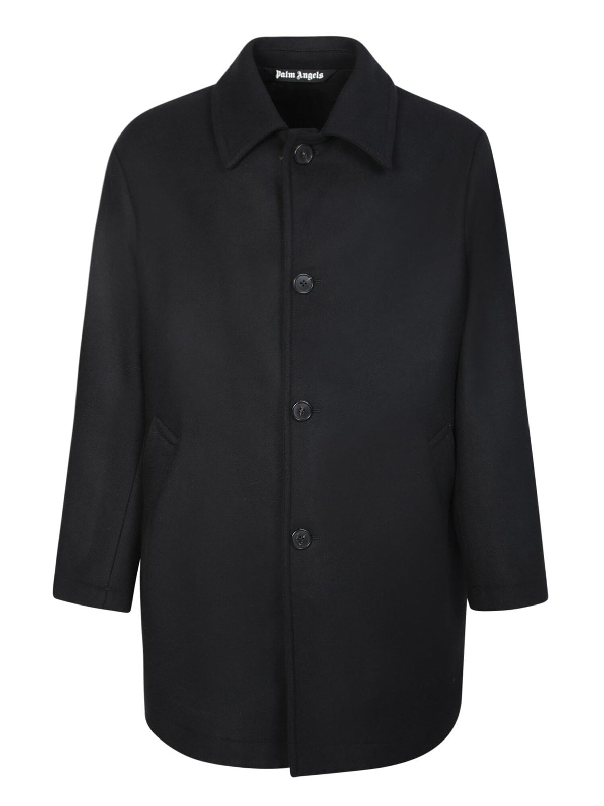 Palm Angels Logo-printed Single Breasted Coat