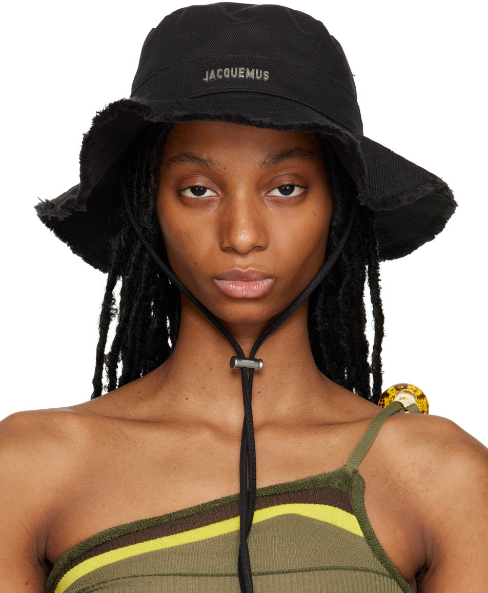 JACQUEMUS Black 'Le Bob Artichaut' Beach Hat