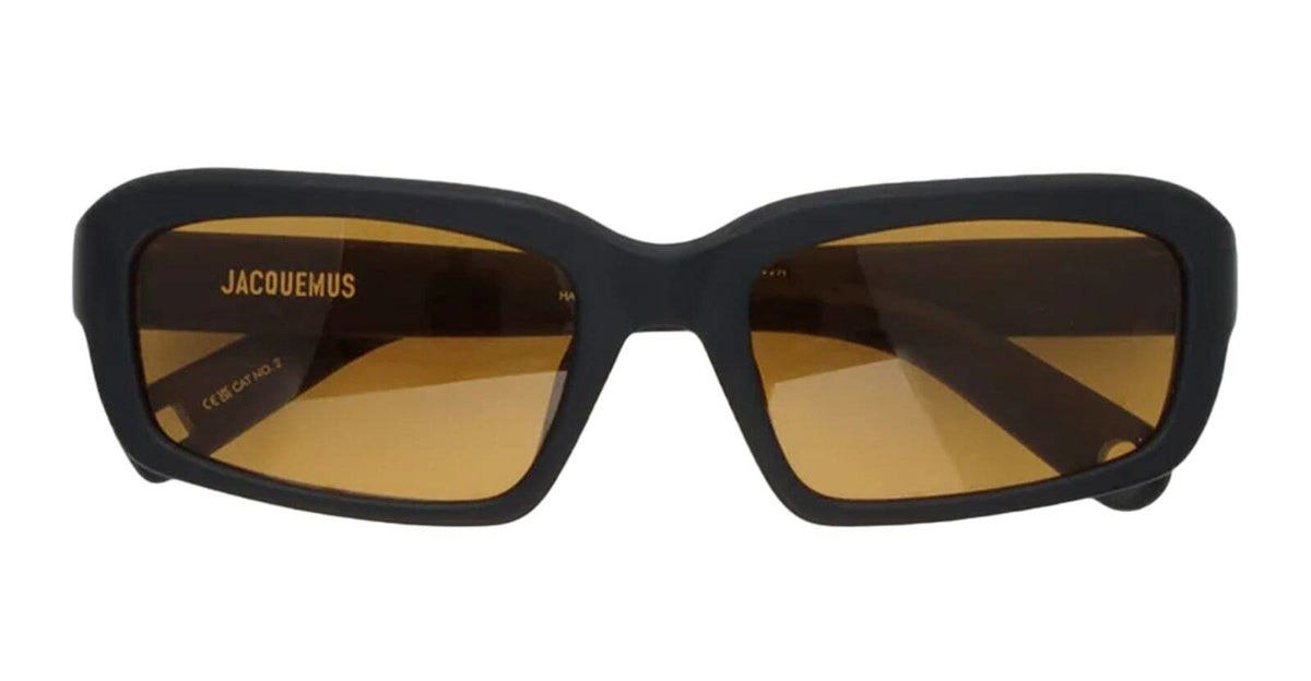 Jacquemus Marino - Matte Black / Amber Lens Sunglasses