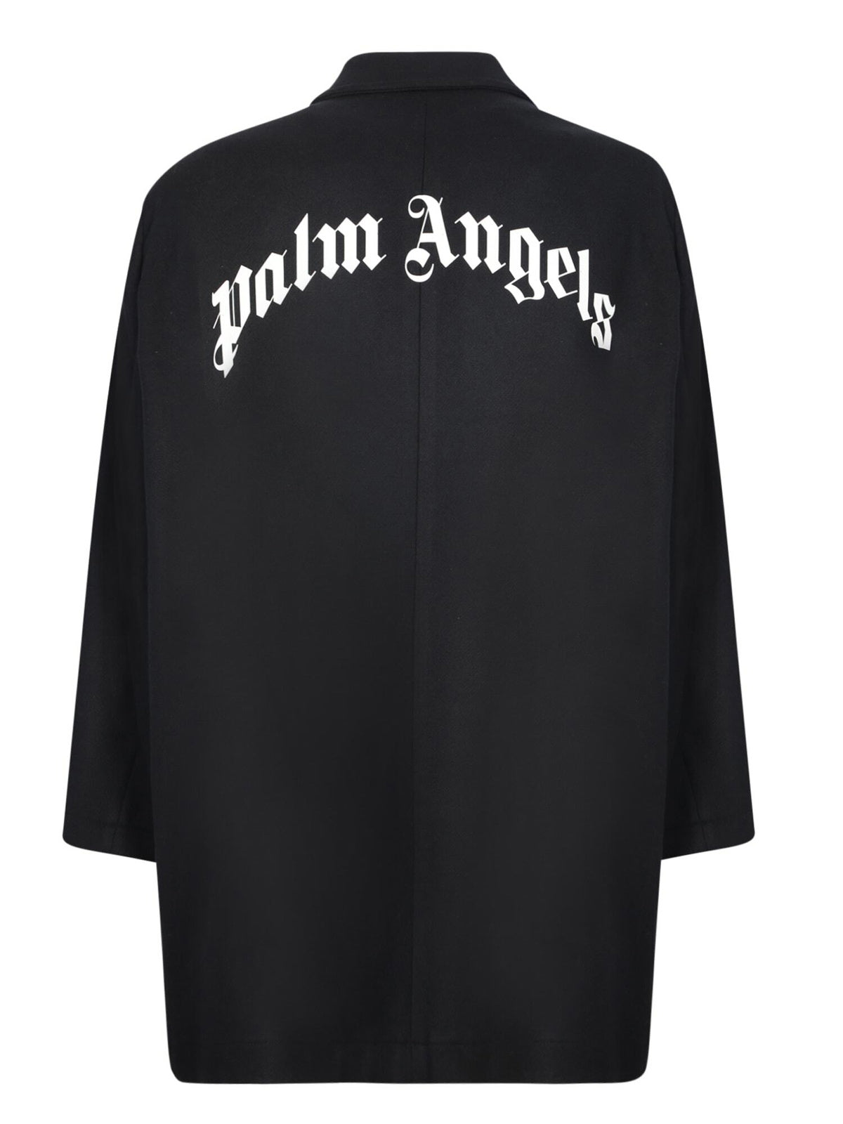 Palm Angels Logo-printed Single Breasted Coat