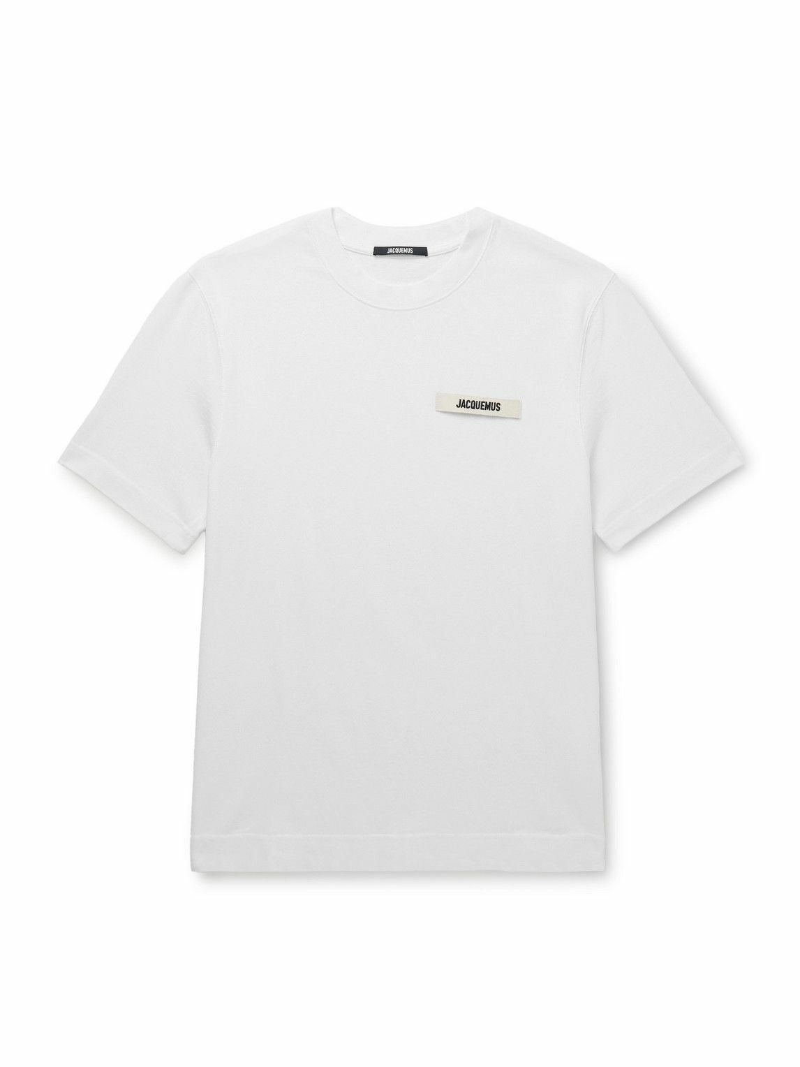Jacquemus - Logo-Embroidered Cotton-Jersey T-Shirt - White