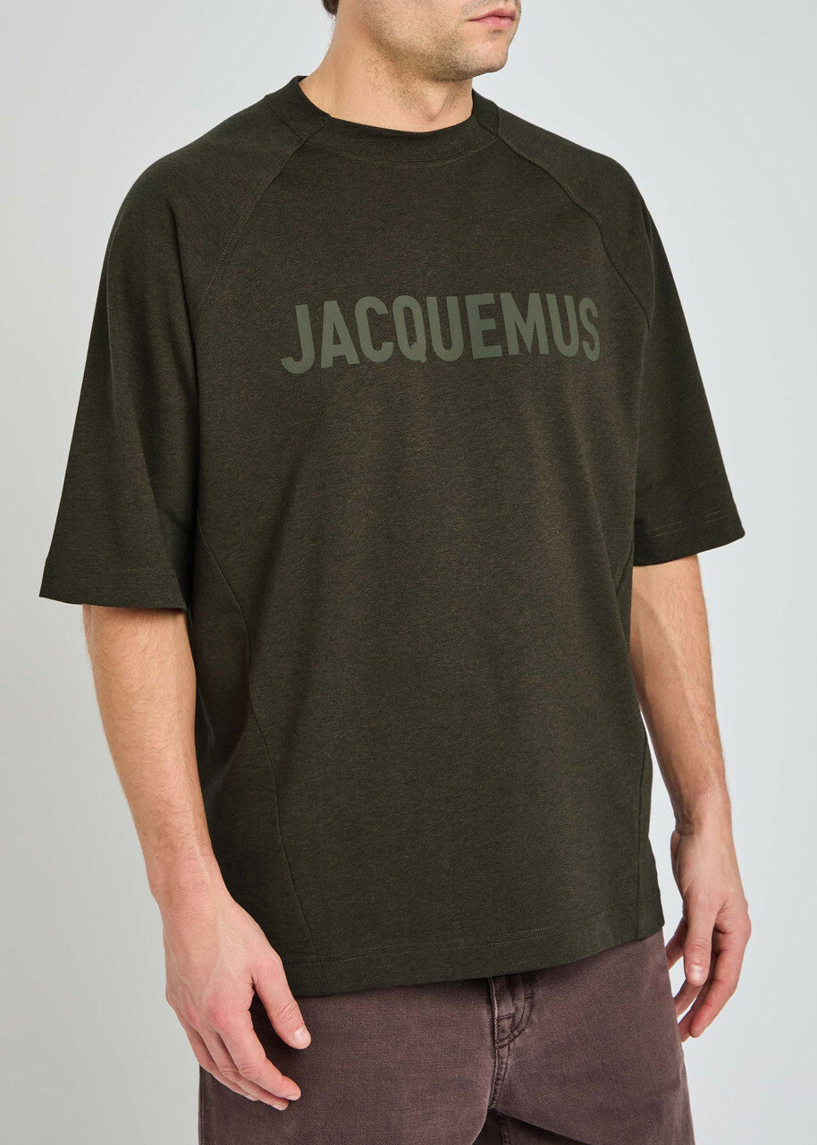 Jacquemus Le T-shirt Typo Cotton T-shirt Brown