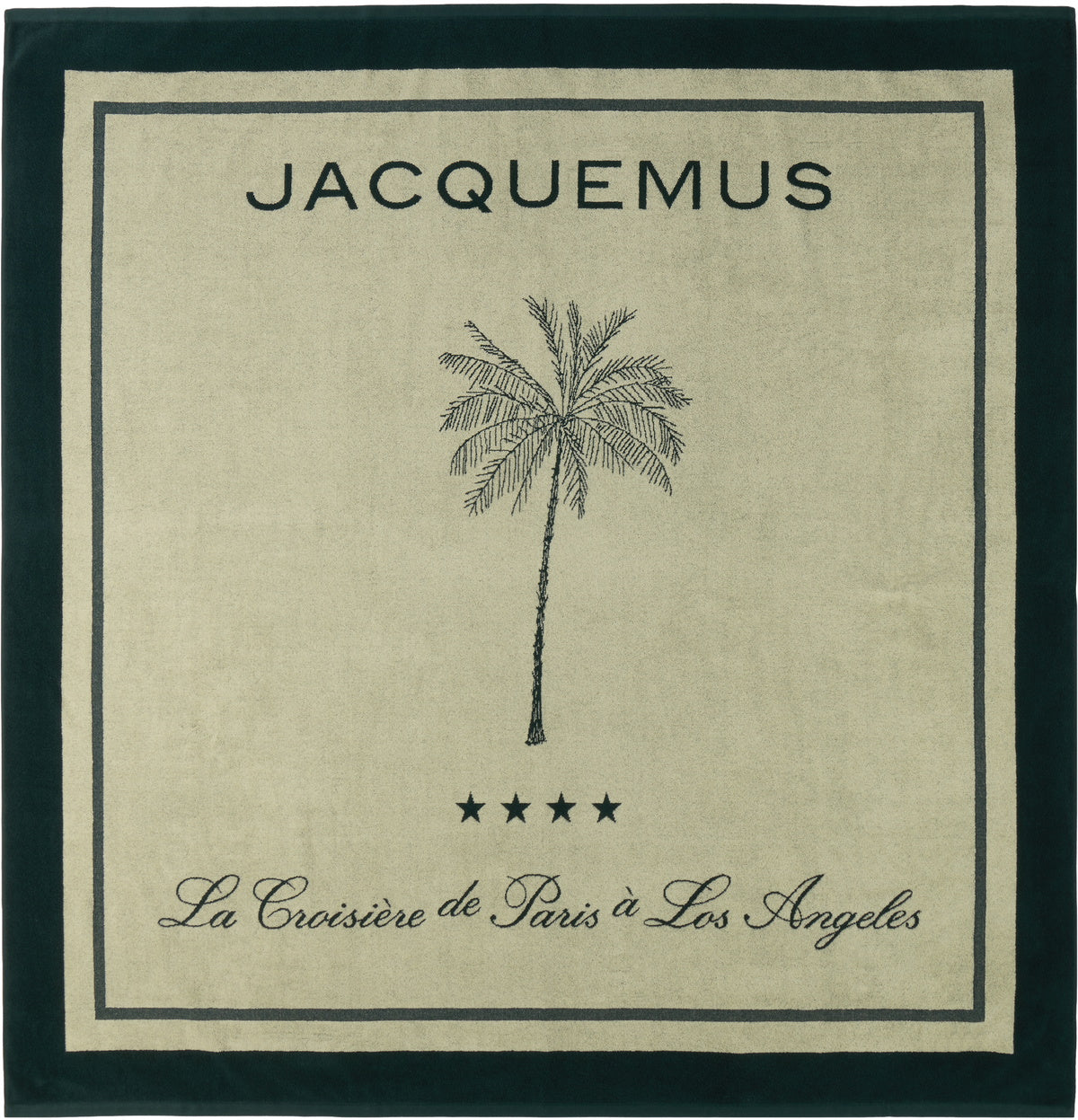 JACQUEMUS Beige & Green La Croisière 'The Croisière' Beach Towel