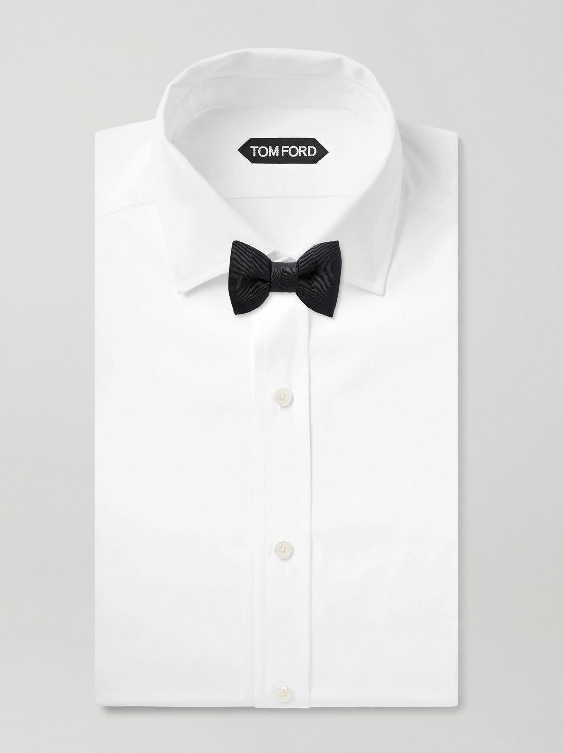 TOM FORD - Pre-Tied Silk-Grosgrain Bow Tie