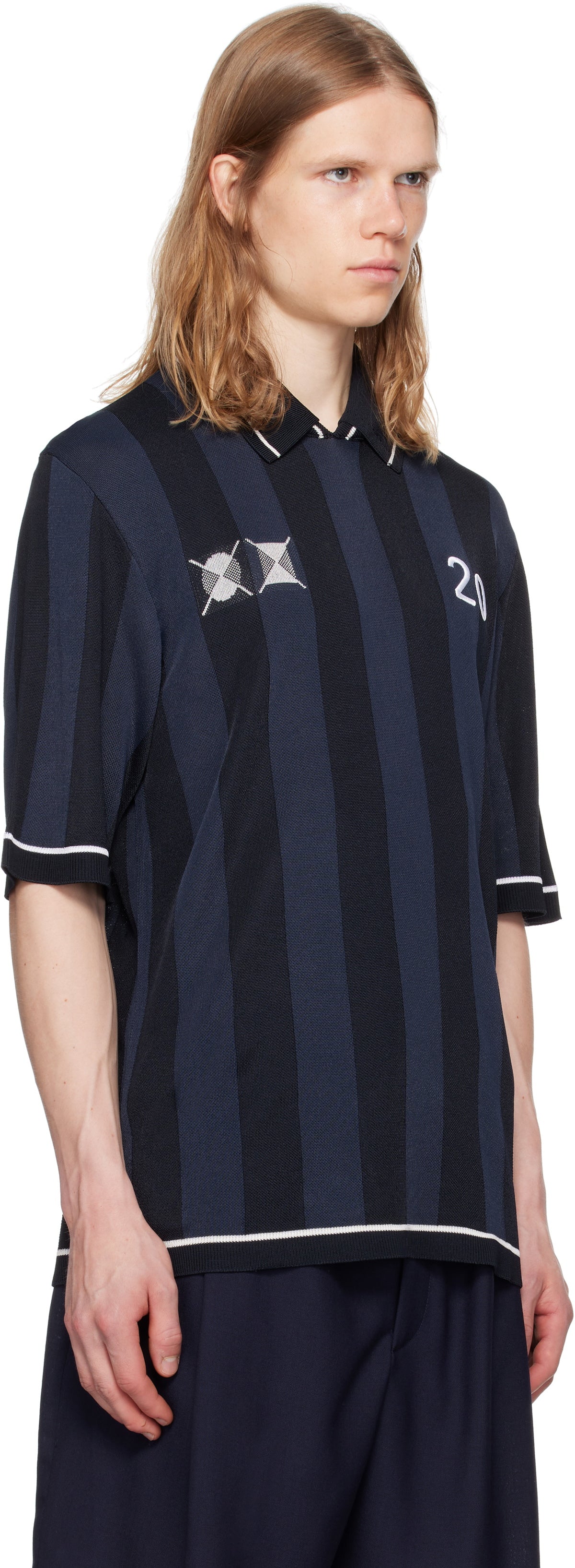 JACQUEMUS Navy La Croisière 'The Liga' Polo