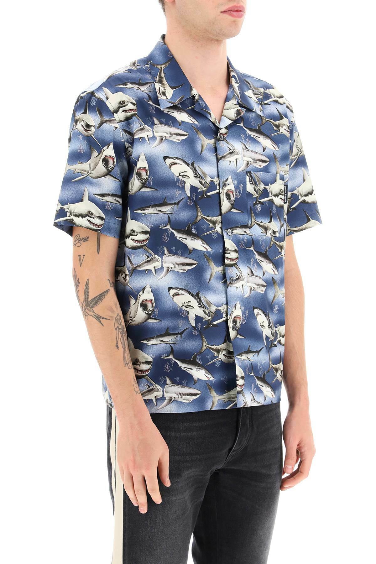 Palm Angels Shark Bowling Shirt