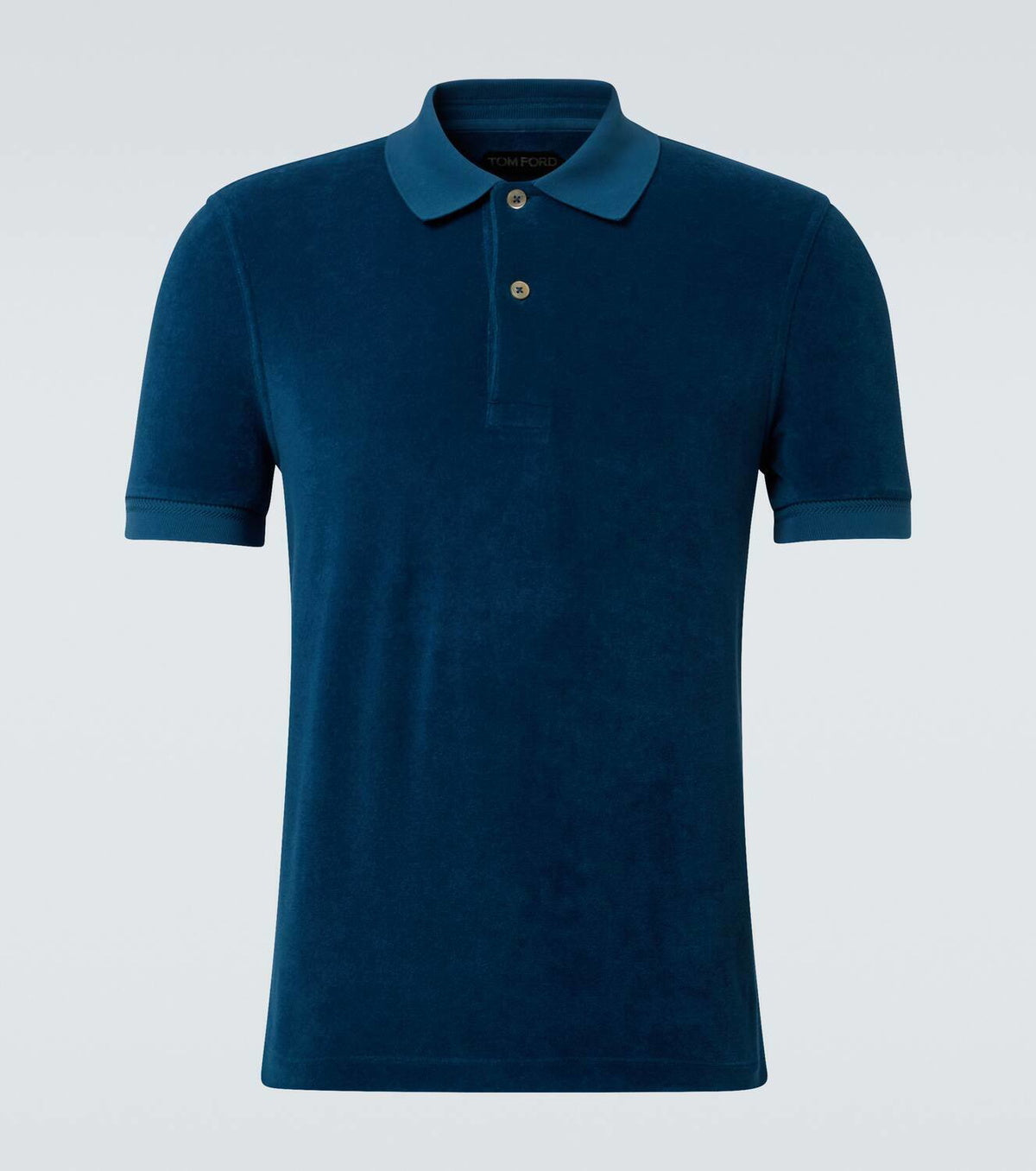 Tom Ford Cotton-blend velvet polo shirt