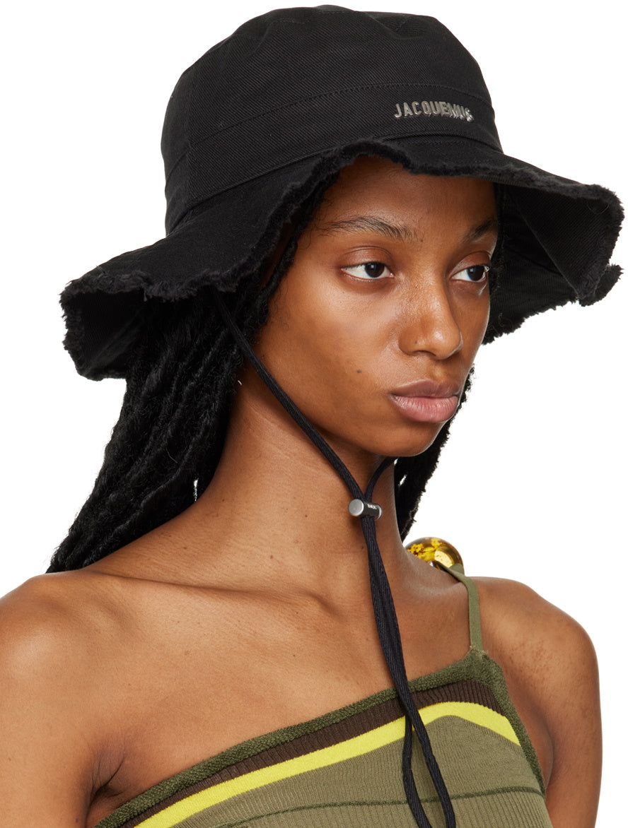 JACQUEMUS Black 'Le Bob Artichaut' Beach Hat