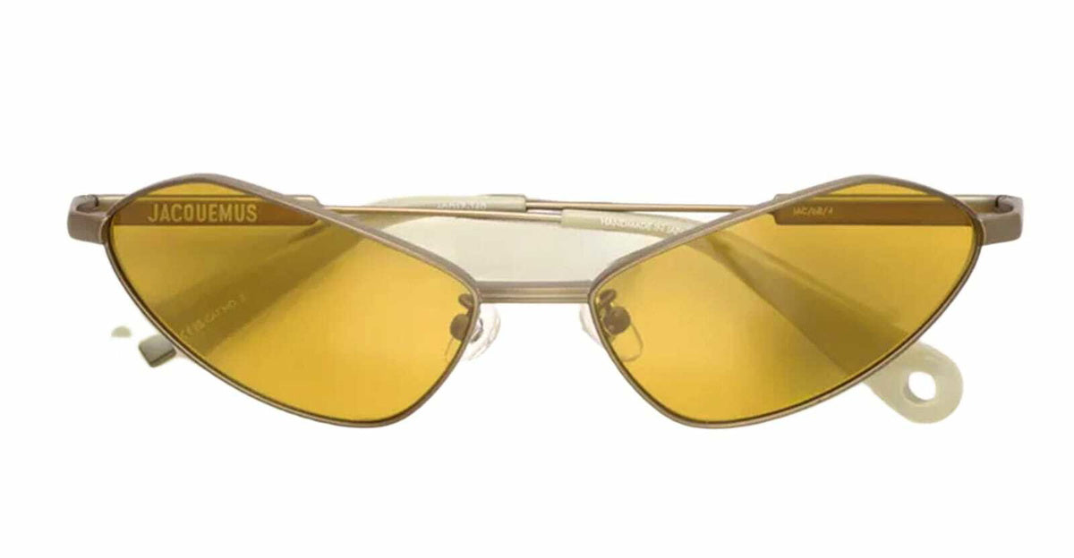 Jacquemus Bambino Metal - Matt Putty / Amber Lens Sunglasses