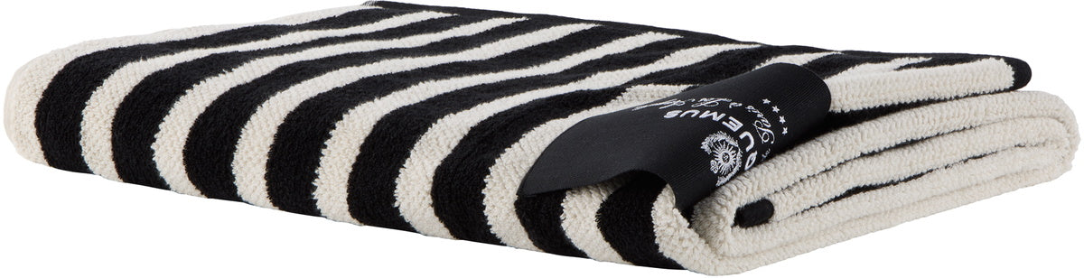JACQUEMUS Beige & Black La Croisière 'The Rayures' Beach Towel